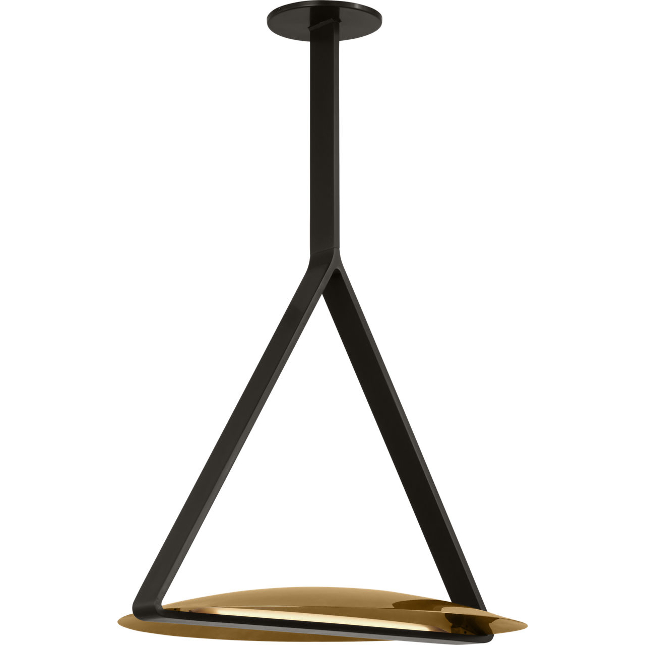 Peter Bristol Cymbal 1 Light 19.8 inch Dark Bronze/Natural Brass Pendant Ceiling Light