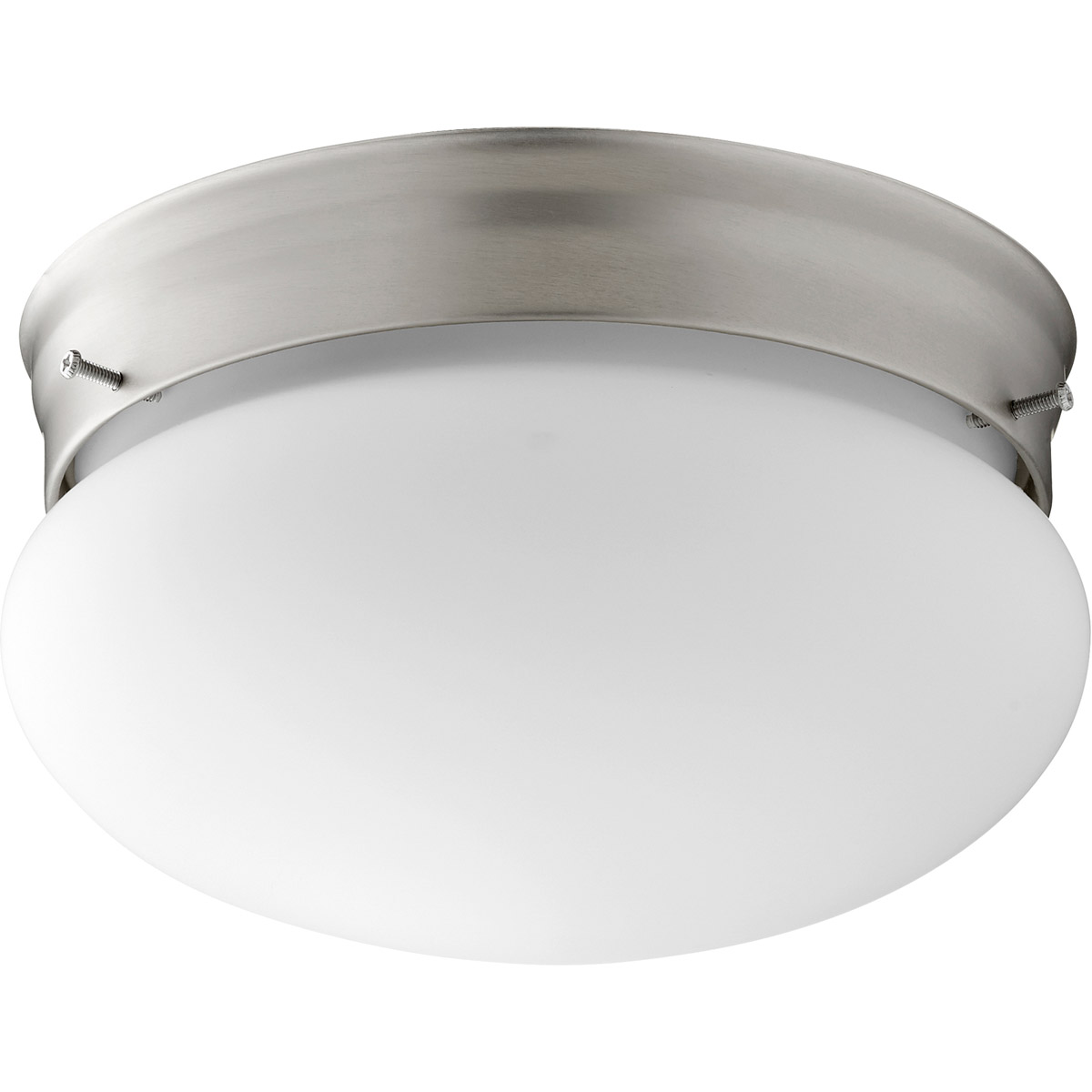 Mushroom 1 Light 7 inch Satin Nickel Flush Mount Ceiling Light
