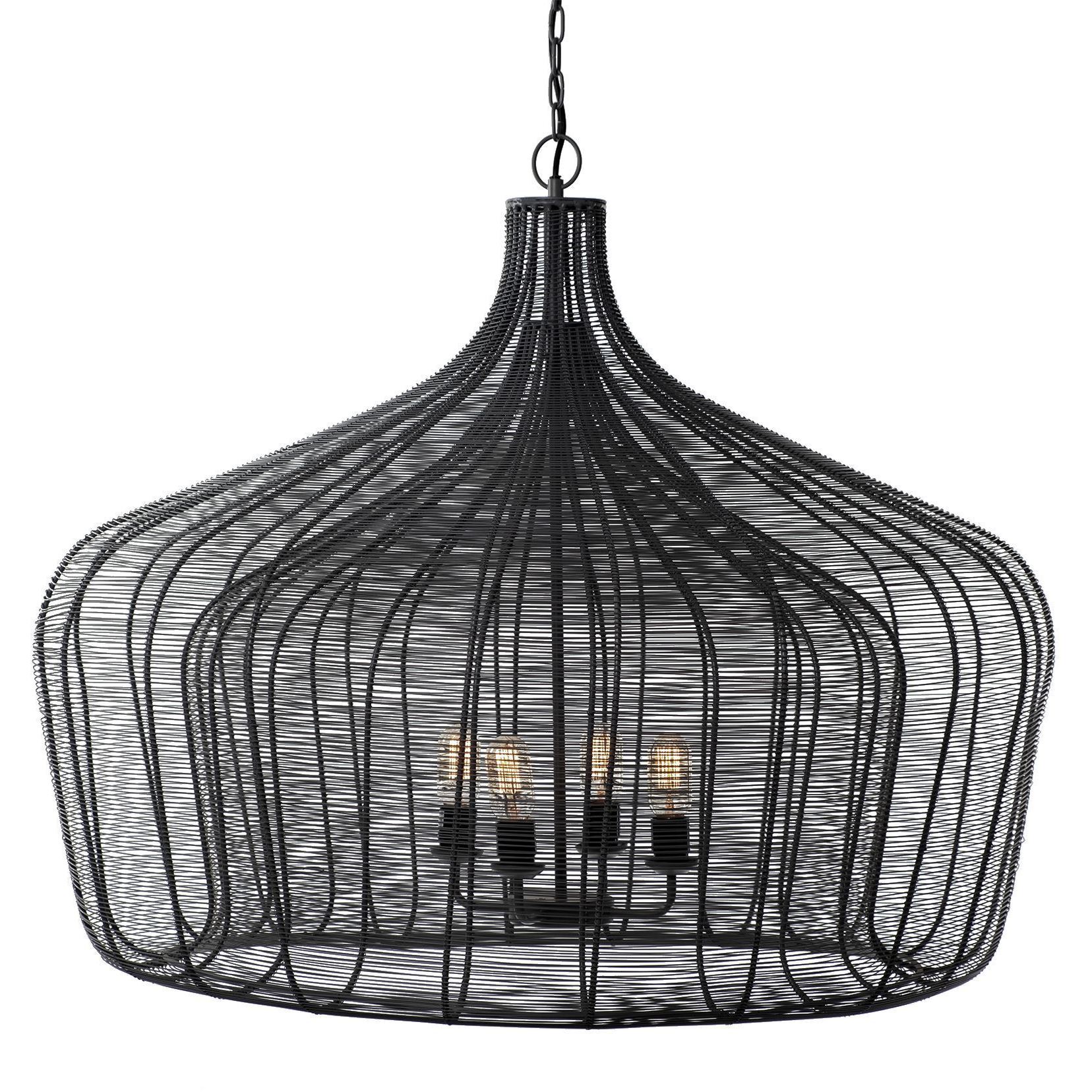 Camila 40 inch Black Chandelier Ceiling Light