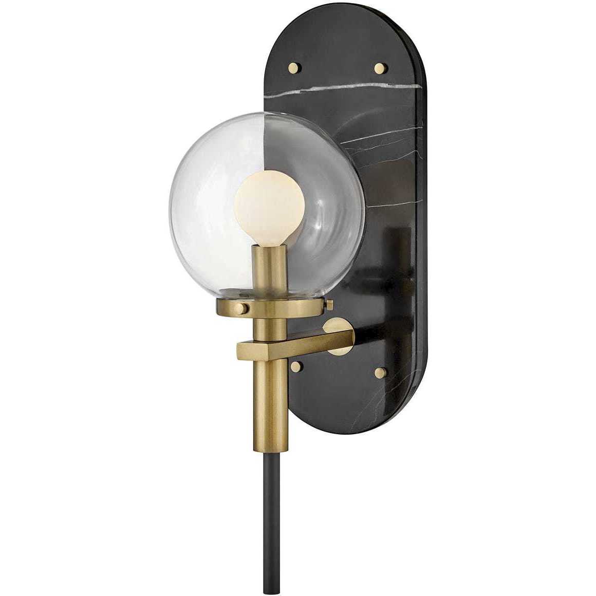 Lisa McDennon Gilda 1 Light 5.5 inch Black with Heritage Brass Indoor Wall Sconce Wall Light