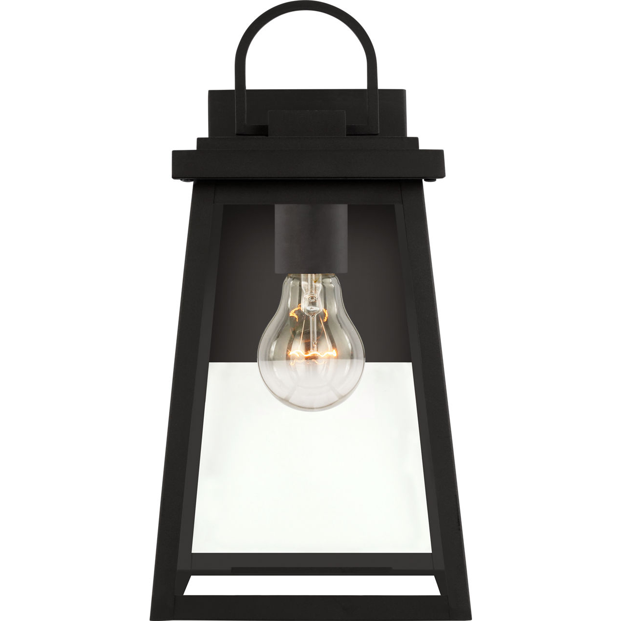 Founders 1 Light 14.25 inch Black Outdoor Wall Lantern