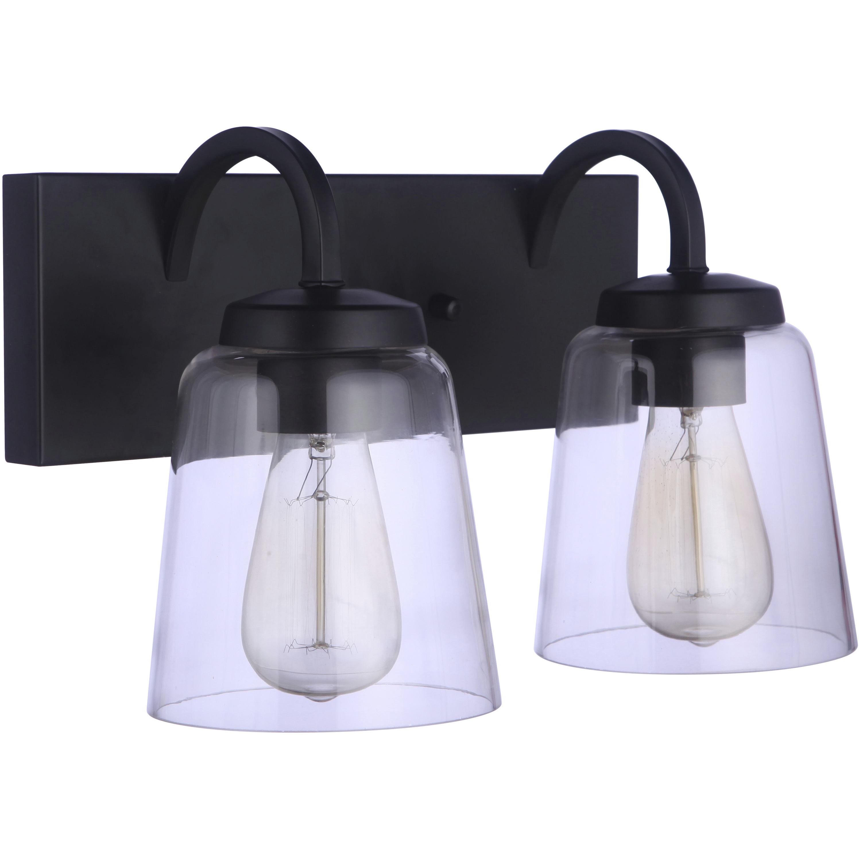 Elsa 2 Light 14 inch Flat Black Vanity Light Wall Light