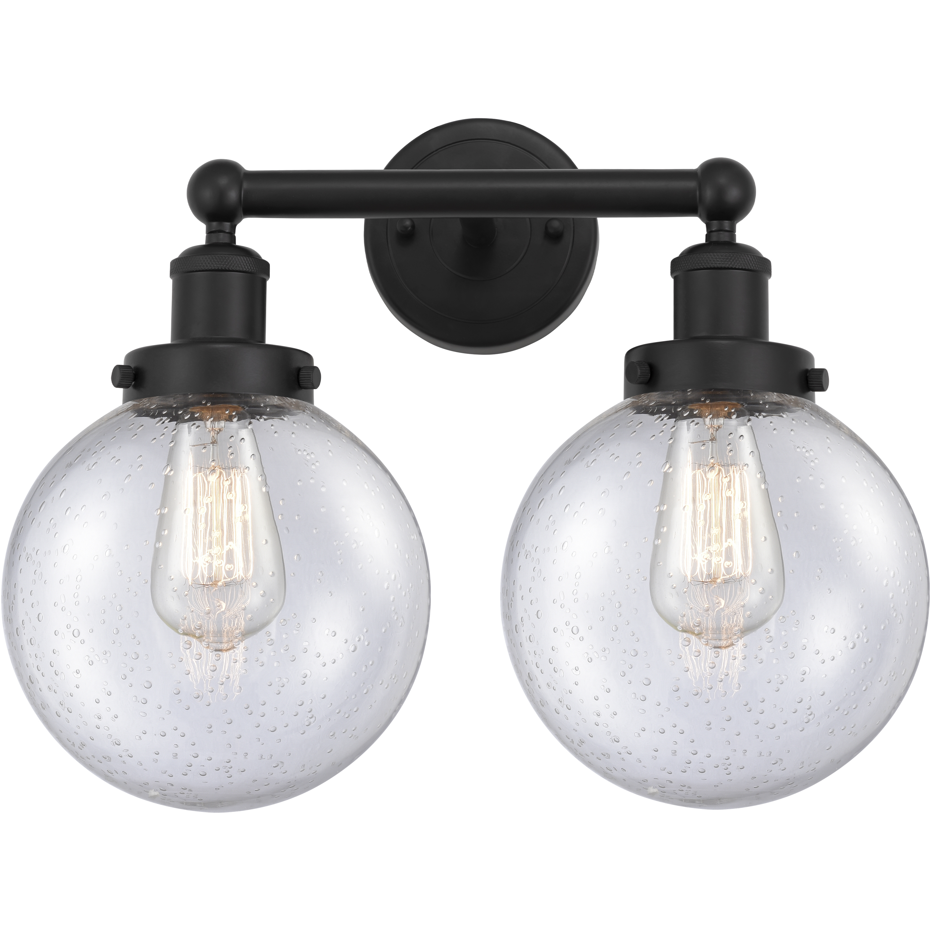 Beacon 2 Light 15.5 inch Matte Black Bath Vanity Light Wall Light