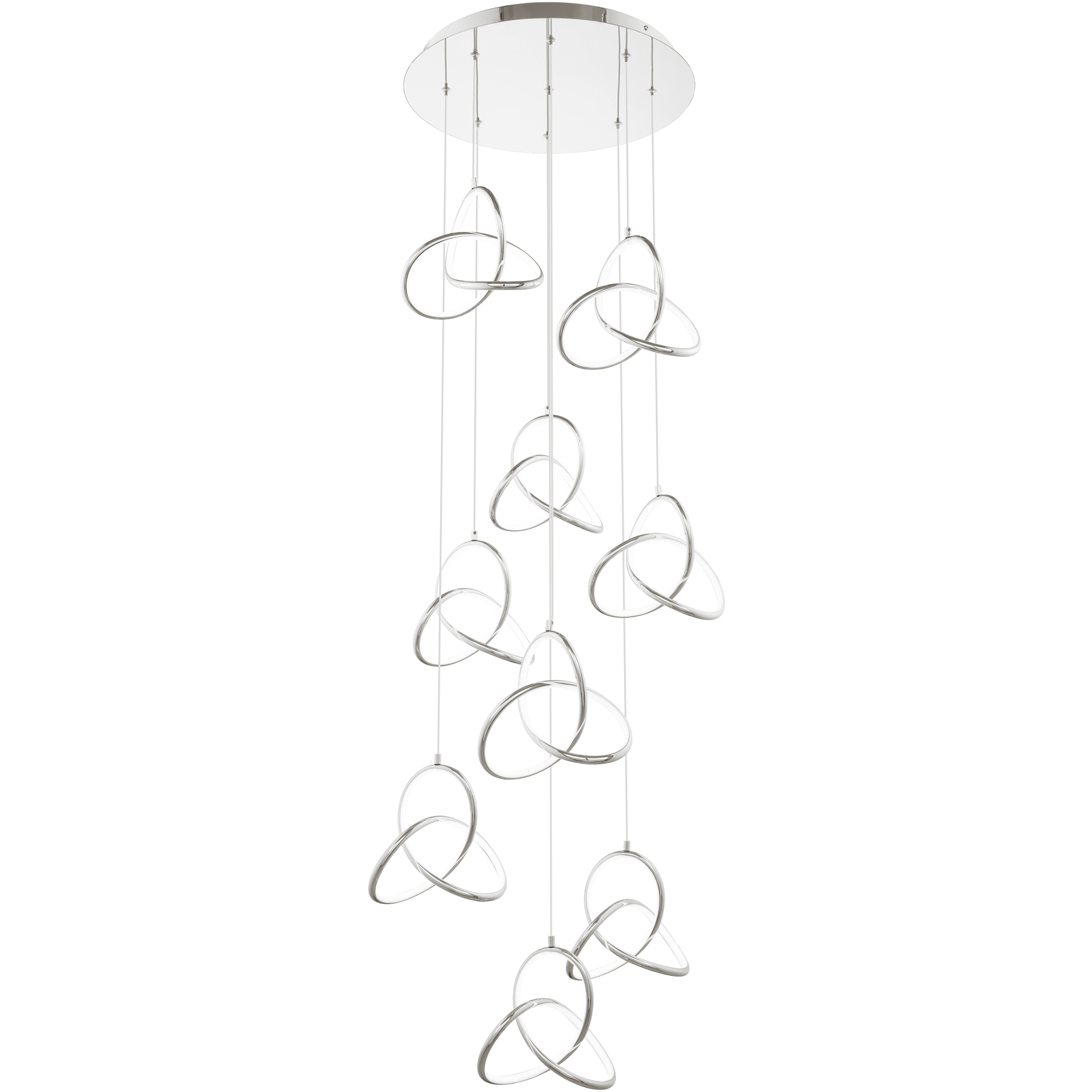 Vornado LED 23 inch Chrome Multi-Light Pendant Ceiling Light, dweLED