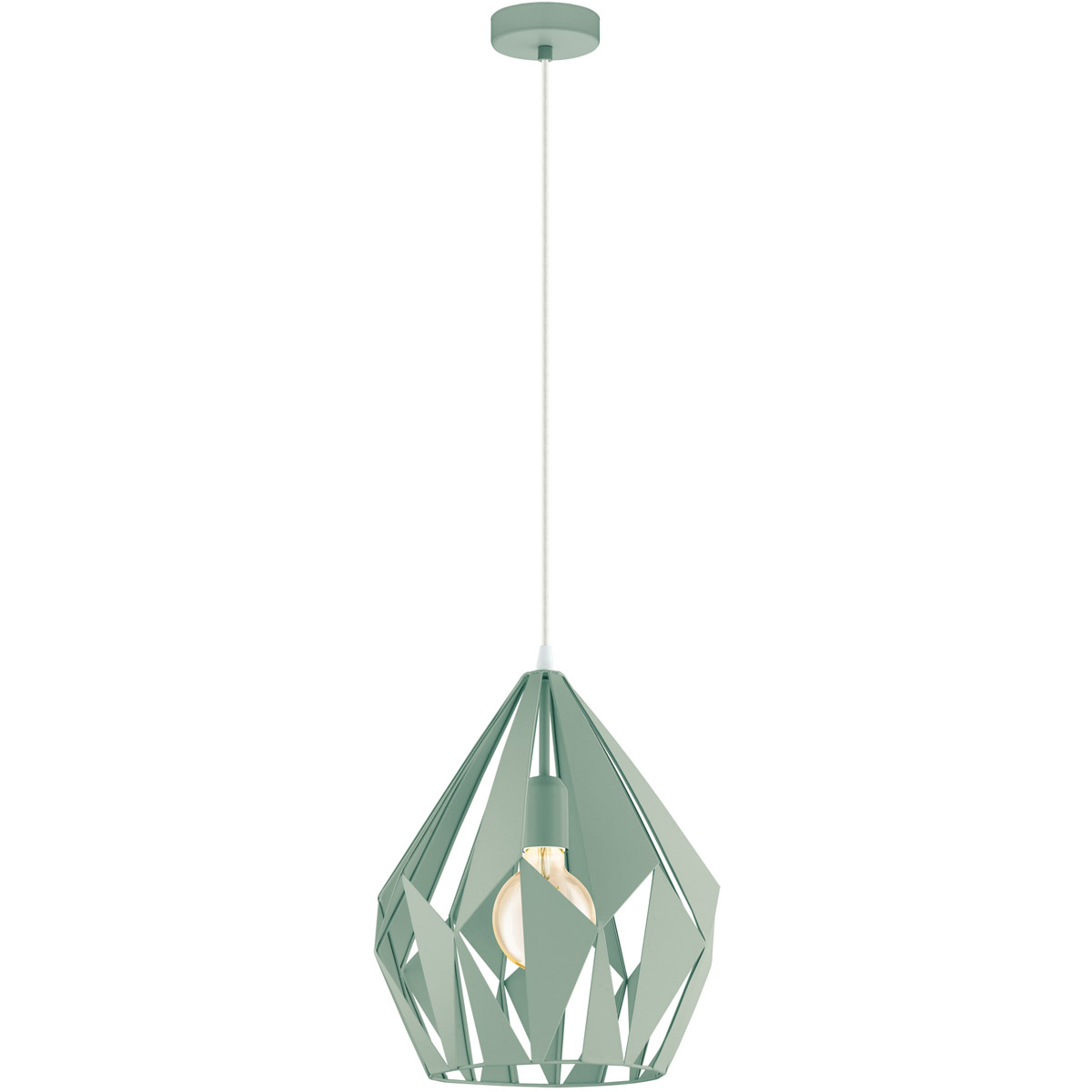 Eglo 49026A Carlton P 1 Light 12 inch Pastel Green Pendant Ceiling Light