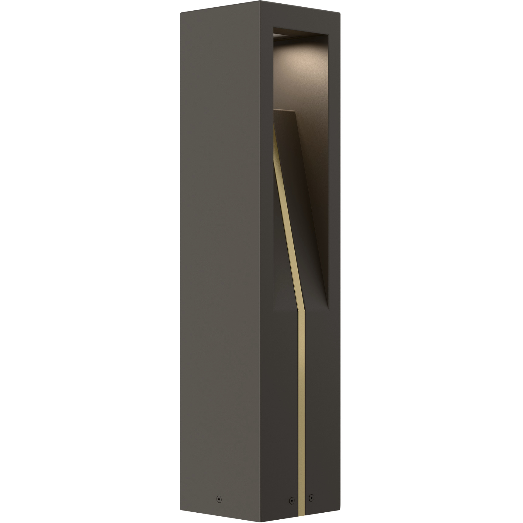 Cubical 12 7.4 watt Bronze Bollard Light in 3000K Warm White LED, WAC Landscape