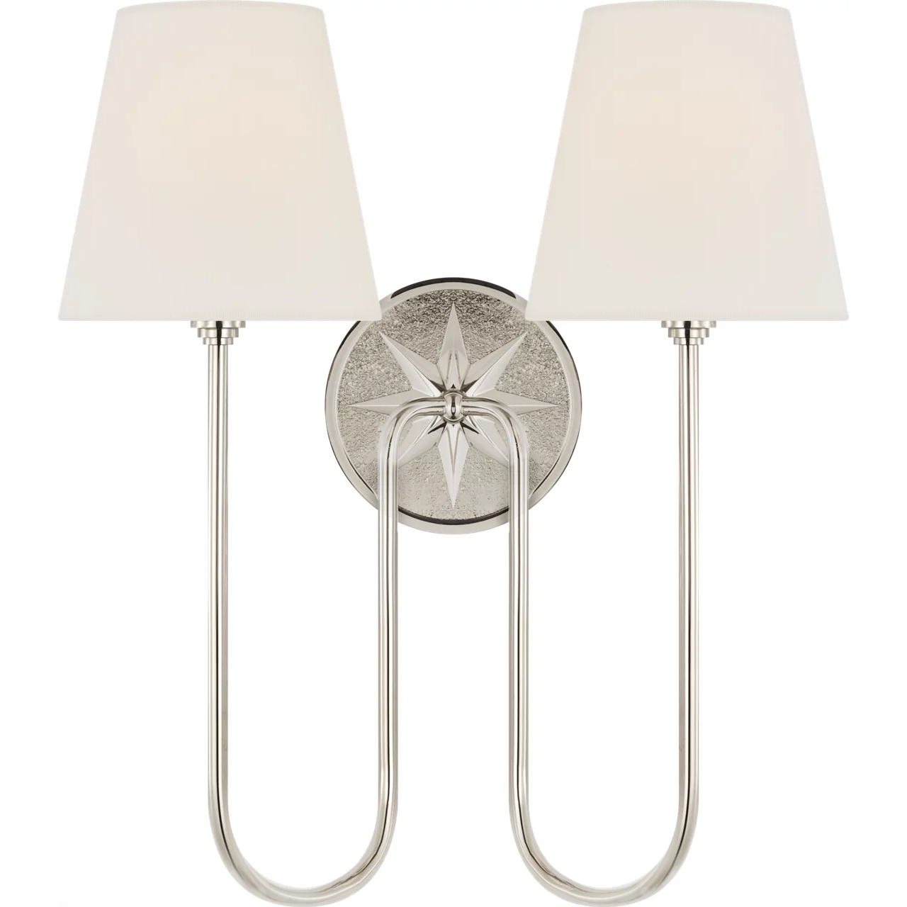Chapman & Myers Polaris LED 15 inch Polished Nickel Double Sconce Wall Light