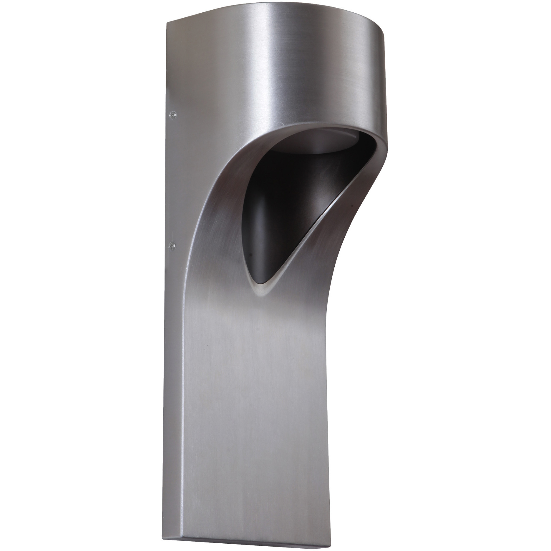 Fusion Outdoor Wall Mount in Satin Aluminum, Small