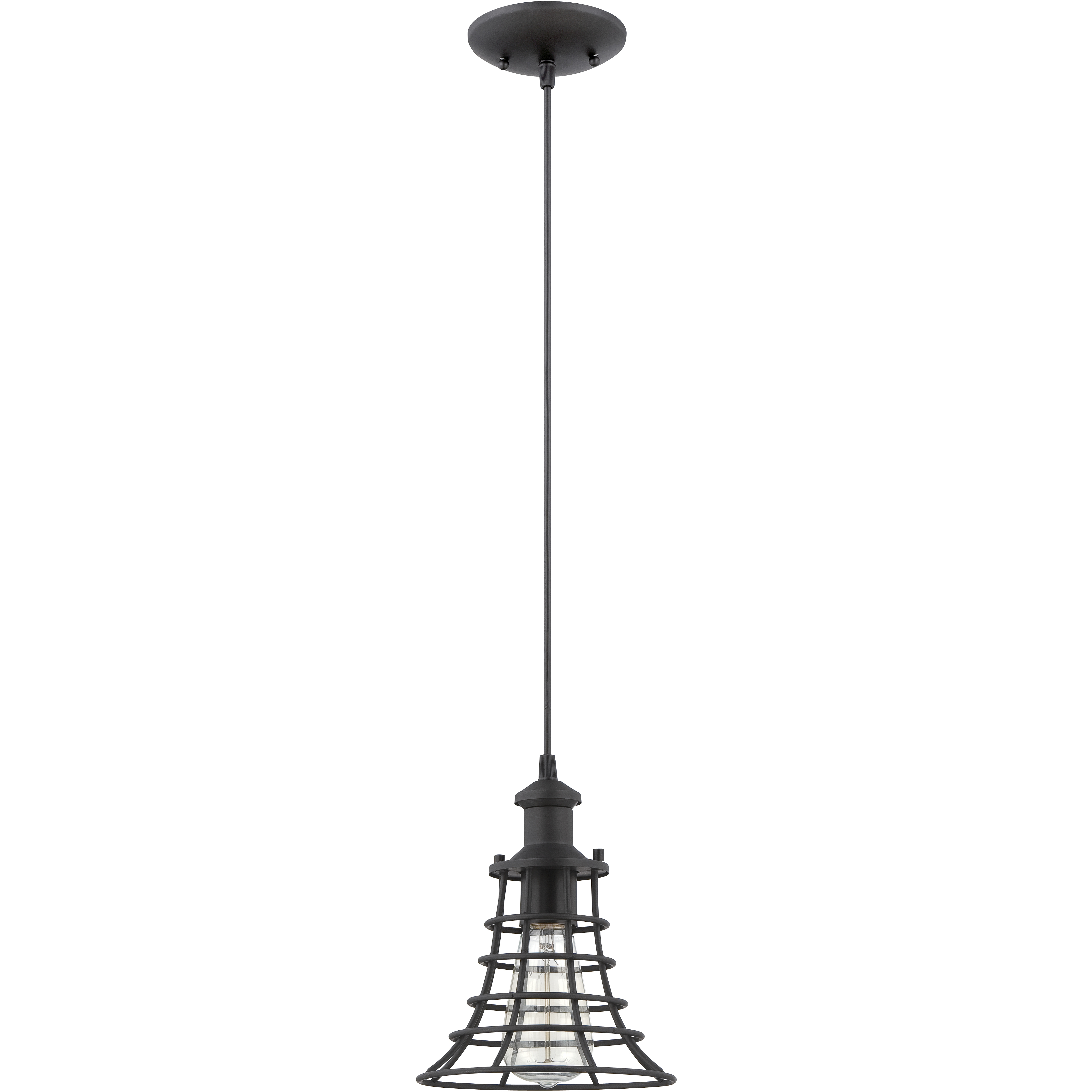 Neighborhood 1 Light 7 inch Matte Black Mini Pendant Ceiling Light