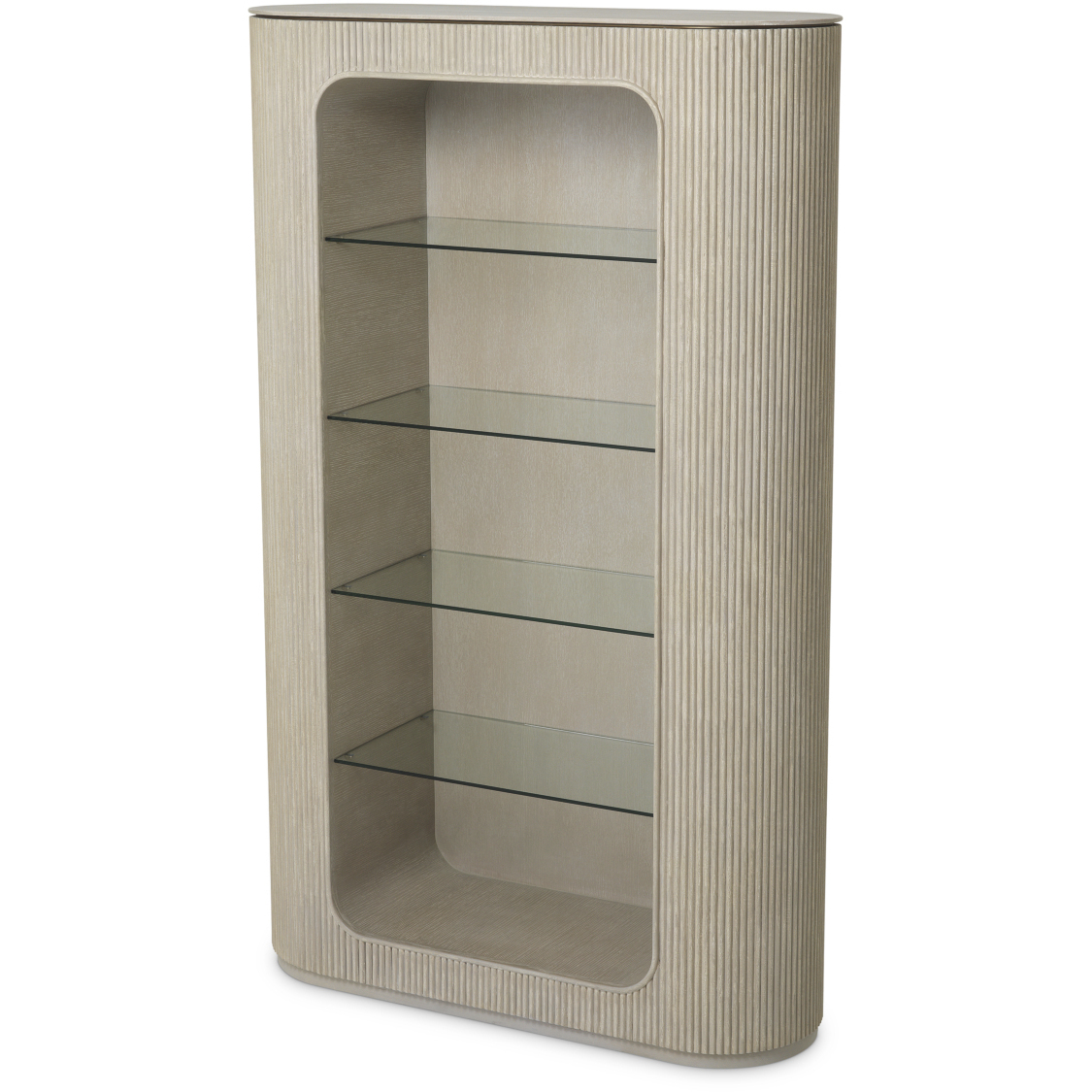 Bogota Washed Oak Veneer Display Cabinet