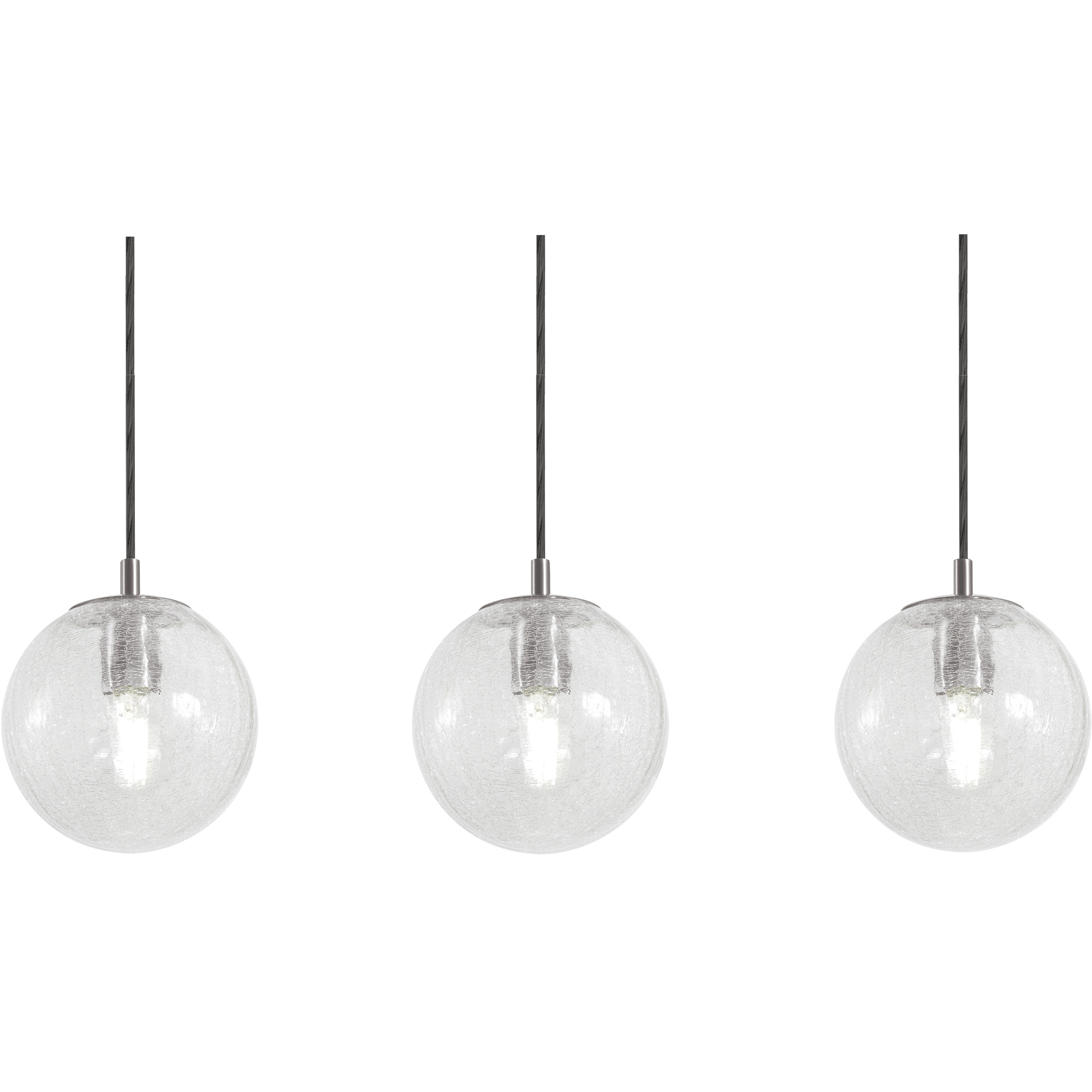Palla 3 Light 36 inch Satin Nickel Linear Pendant Ceiling Light