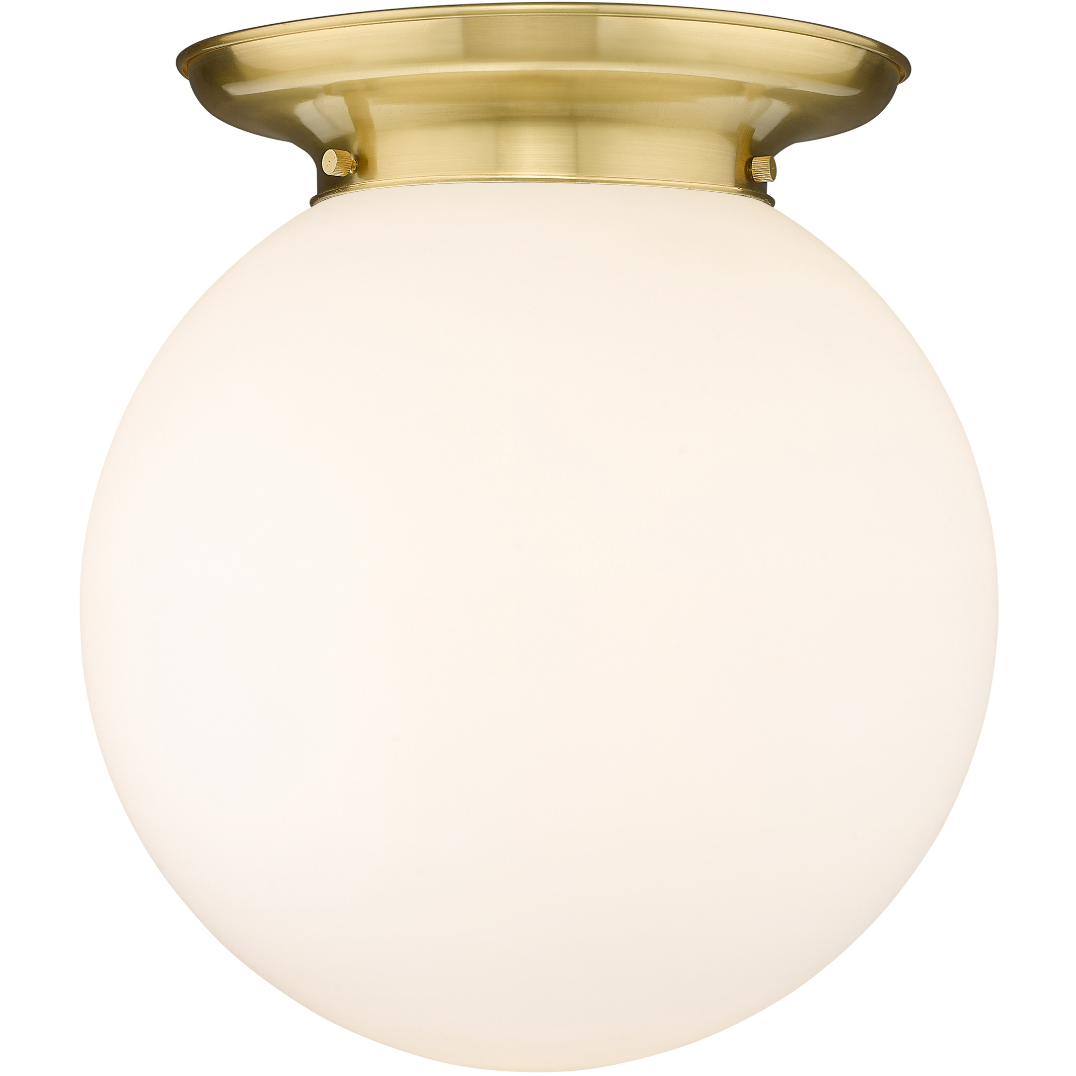Beacon 1 Light 14 inch Satin Gold Flush Mount Ceiling Light