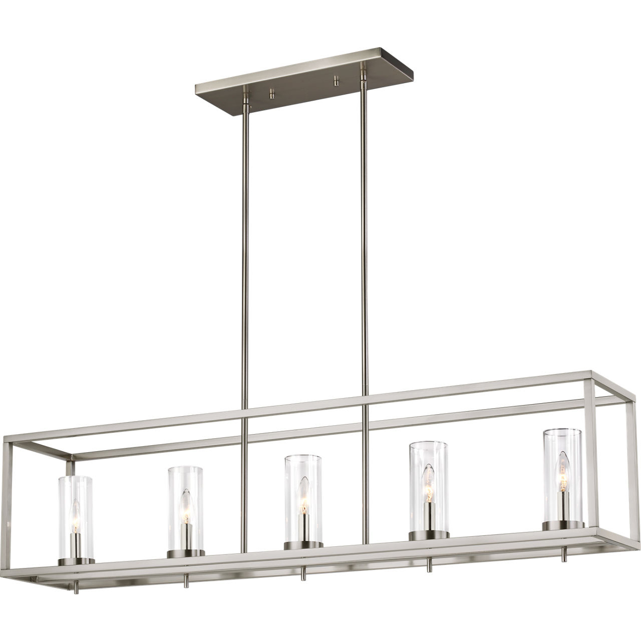 Sean Lavin Zire 5 Light 48 inch Brushed Nickel Island Pendant Ceiling Light