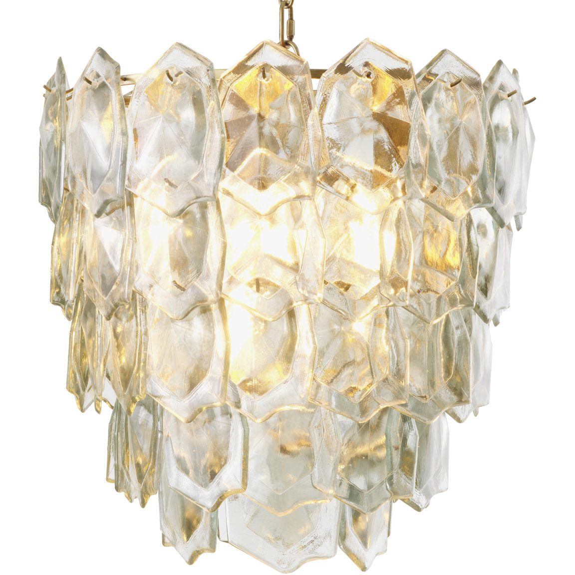 Elias 5 Light 23.62 inch Vintage Brass and Clear Glass Pendant Ceiling Light