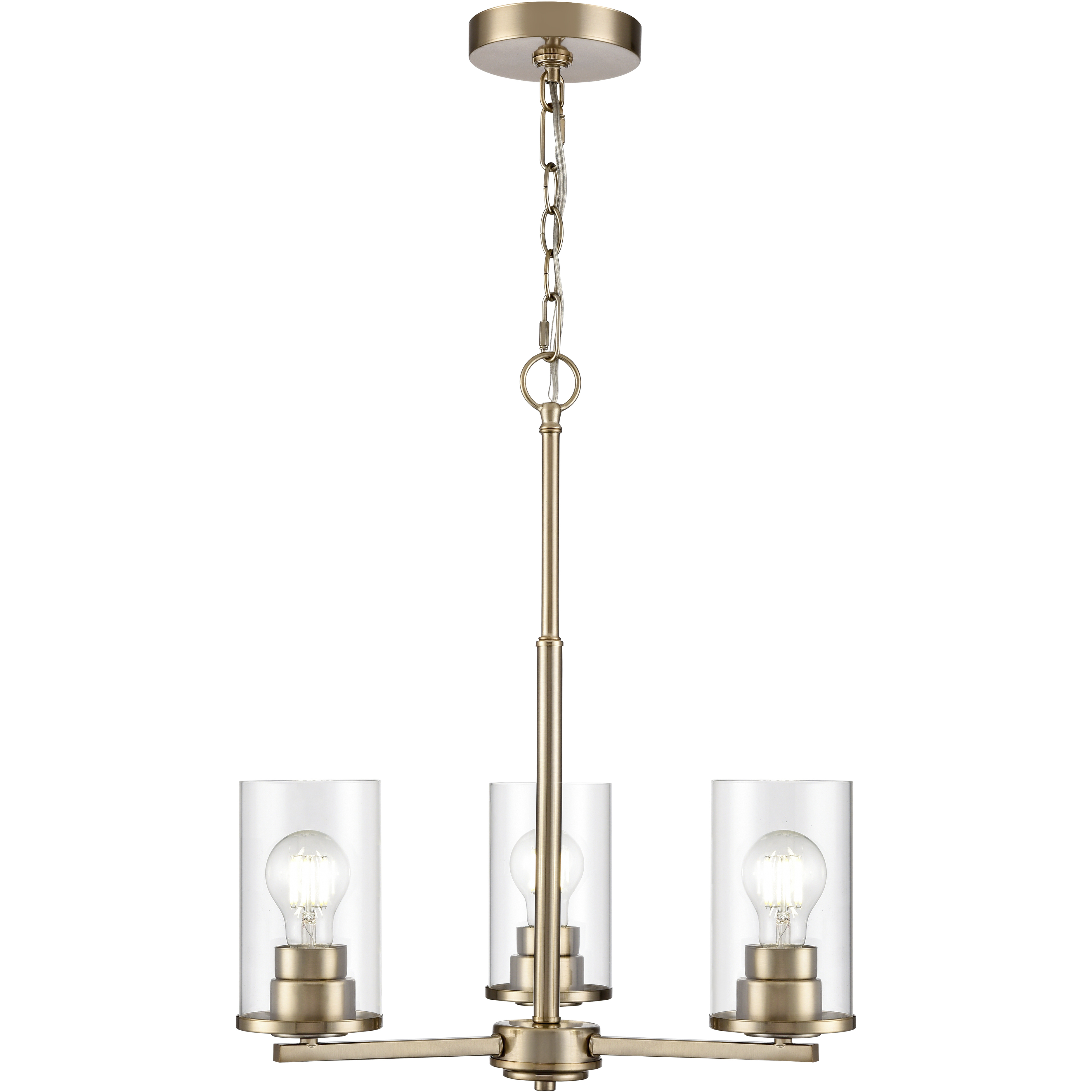 Verlana 3 Light 19 inch Modern Gold Chandelier Ceiling Light