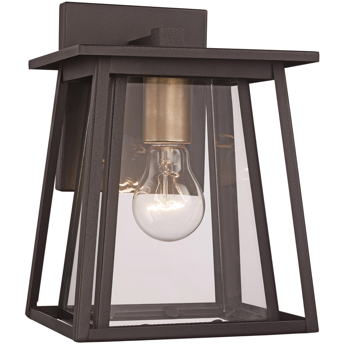 Geode 1 Light 17 inch Black Outdoor Wall Lantern 