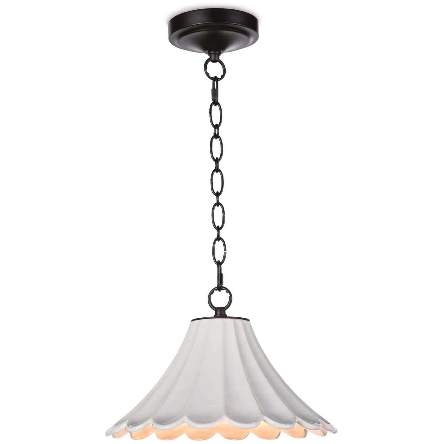 Cally 1 Light 12 inch White Pendant Ceiling Light, Small
