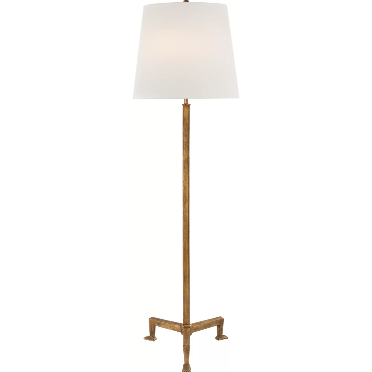 Thomas O'Brien Parish Floor 65.25 inch 60 watt Gilded Iron Floor Lamp Portable Light in Linen