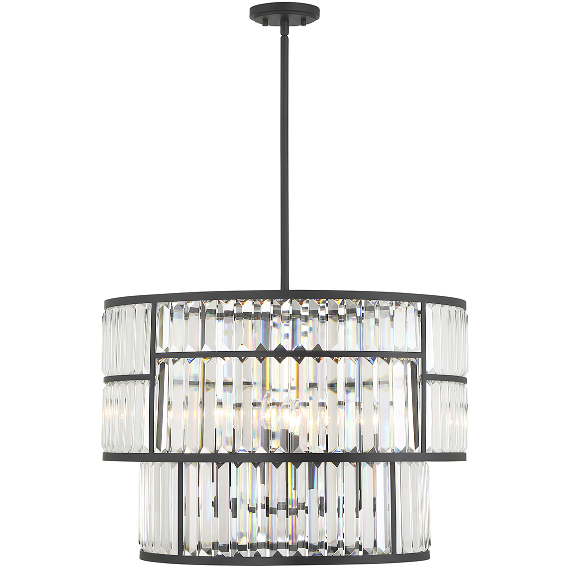 Rohe 5 Light 26 inch Matte Black Pendant Ceiling Light