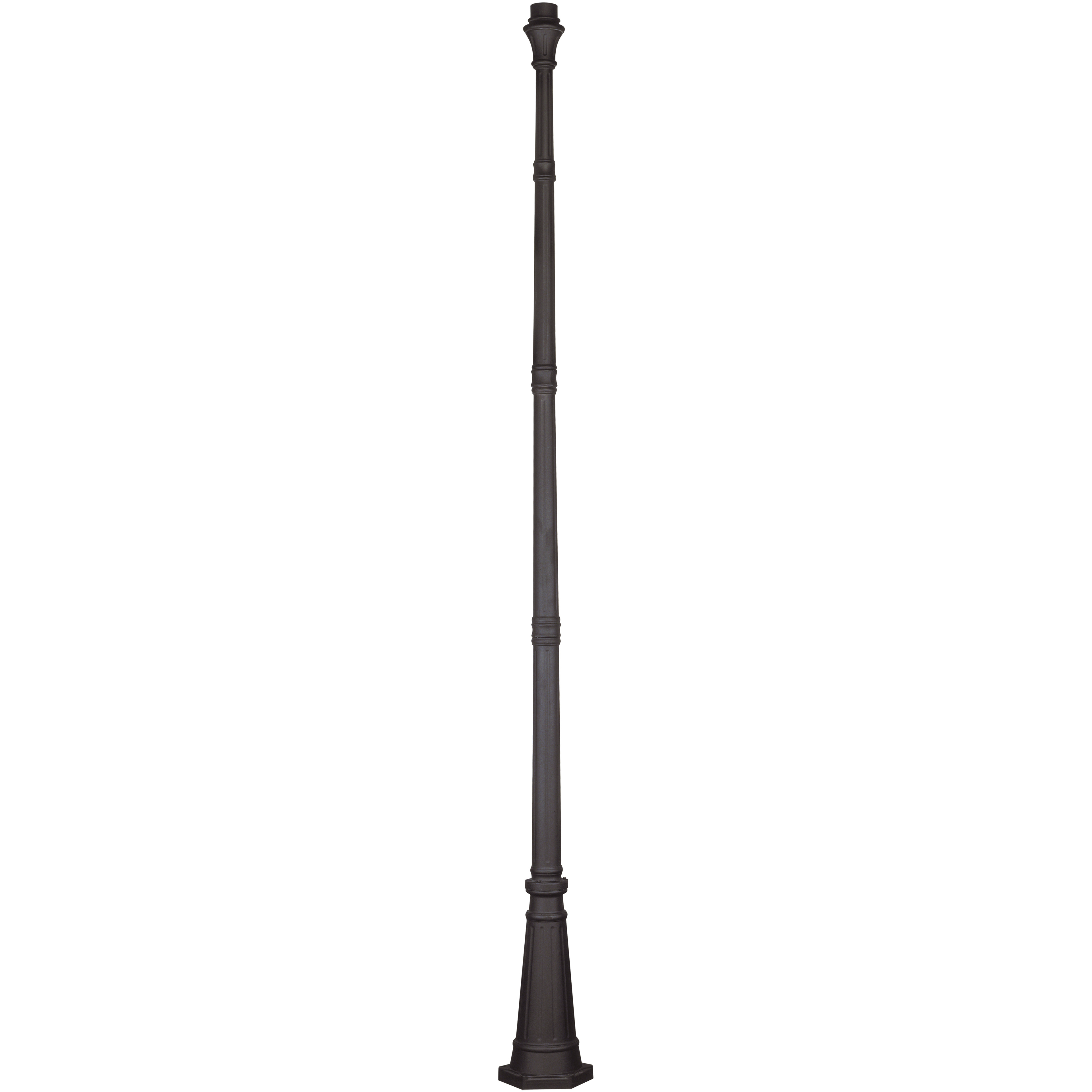 Outdoor 115 inch Bronze Outdoor Cast Aluminum Fluted Post