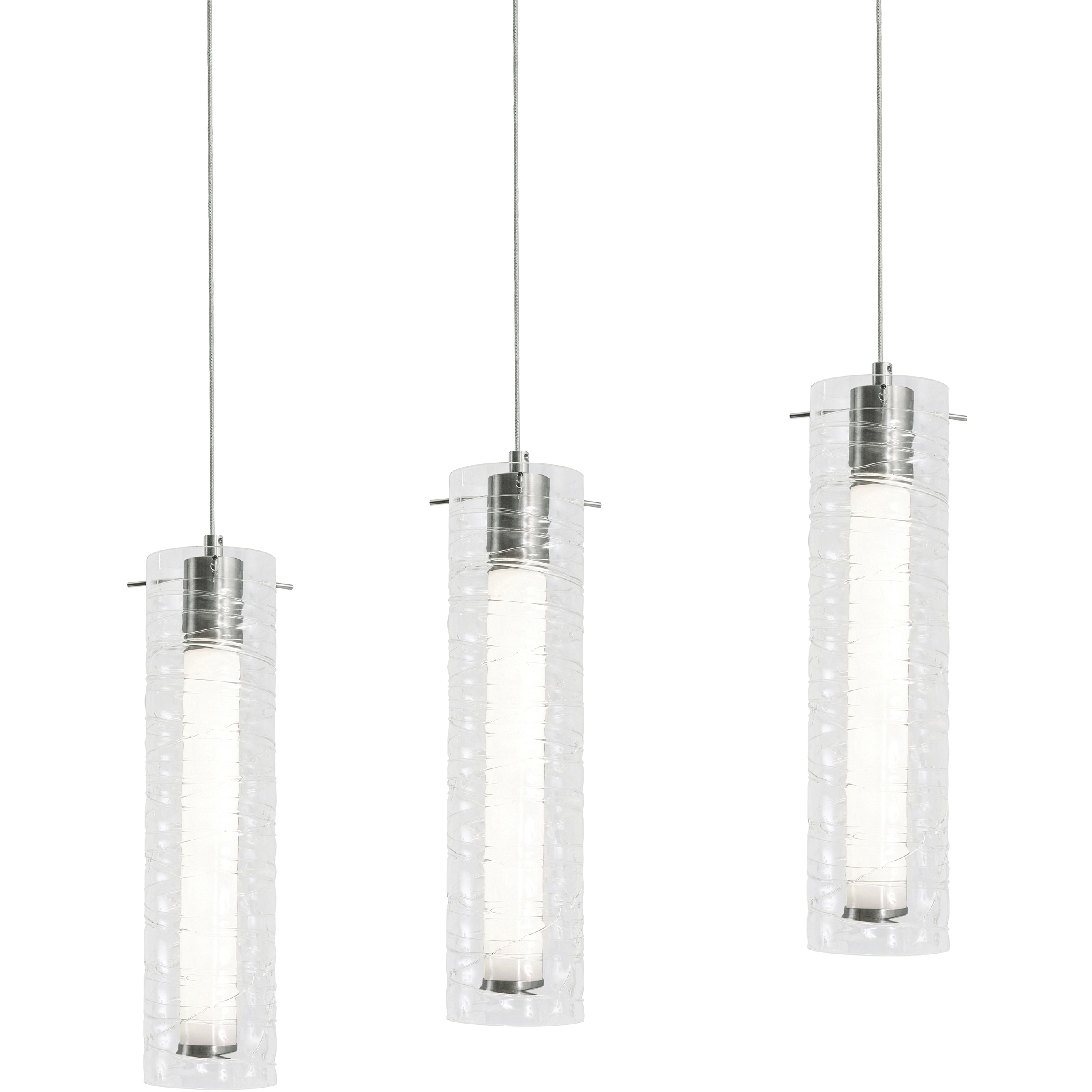 Bari 3 Light 36 inch Satin Nickel Linear Pendant Ceiling Light