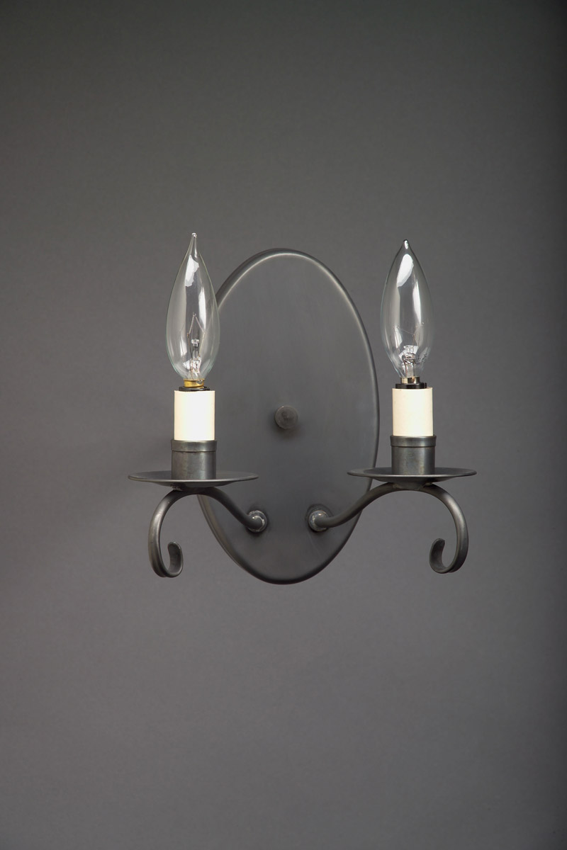 Hunter 2 Light 8 inch Antique Brass Wall Sconce Wall Light