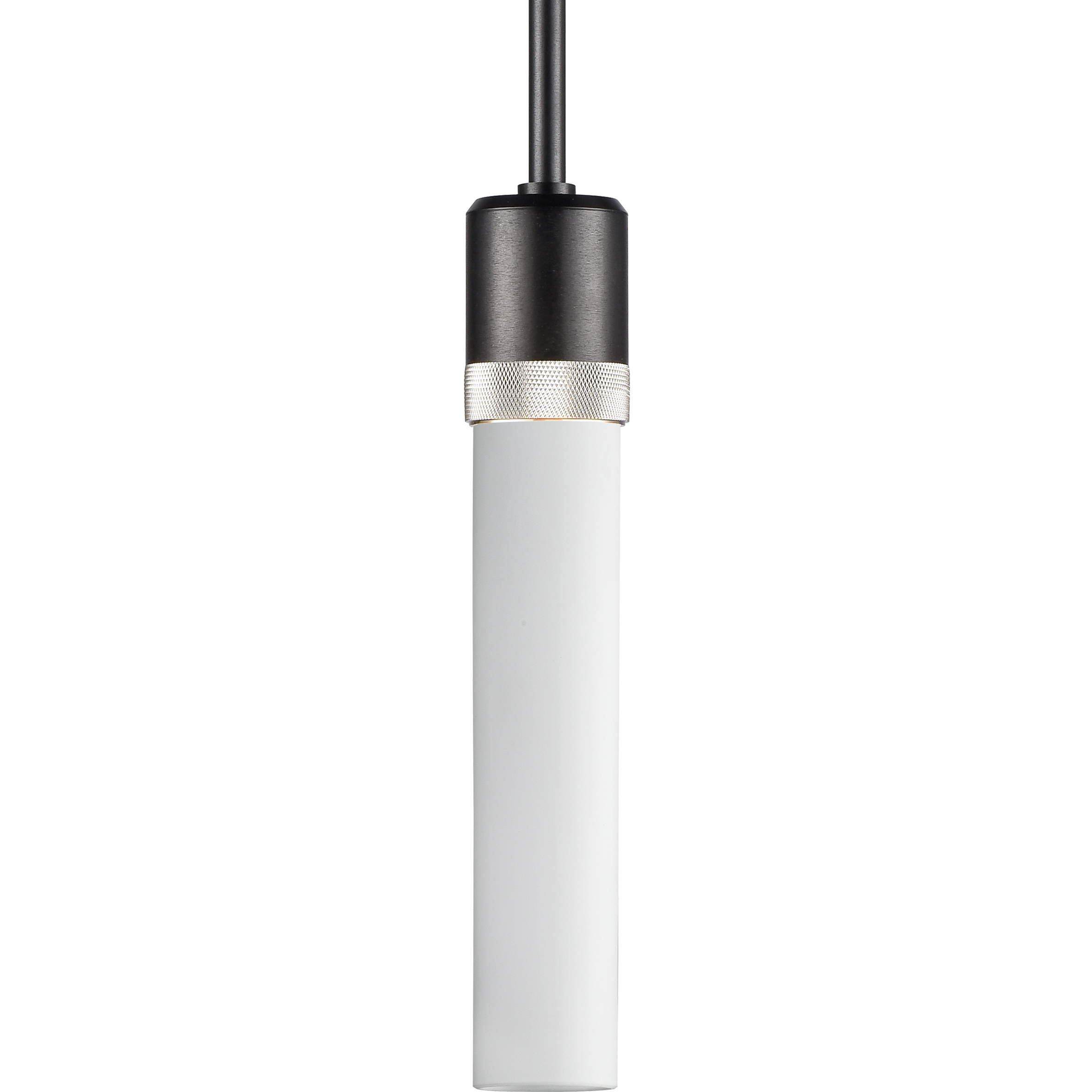 Zigrina 1 Light 5.13 inch Satin Brushed Black with Polished Nickel Pendant Ceiling Light