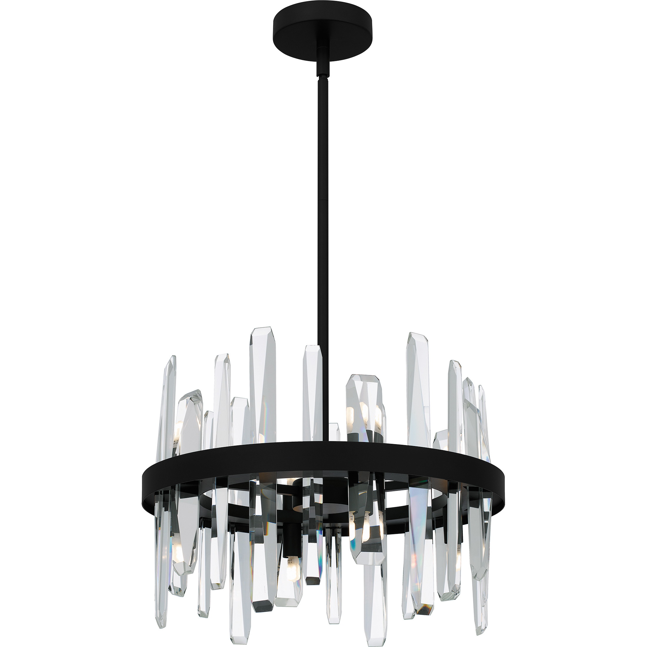 Regal 8 Light 15.75 inch Matte Black Pendant Ceiling Light, Large