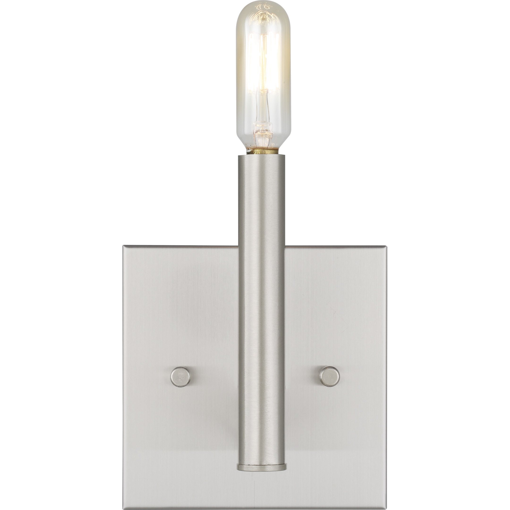 Vector 1 Light 5 inch Brushed Nickel Wall Bath Fixture Wall Light