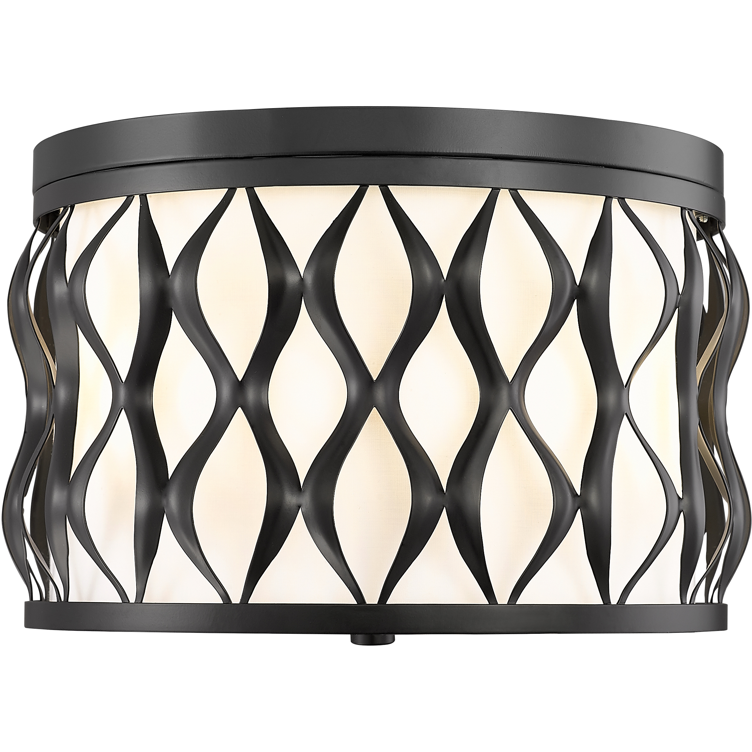 Harden 3 Light 12.25 inch Matte Black Flush mount Ceiling Light