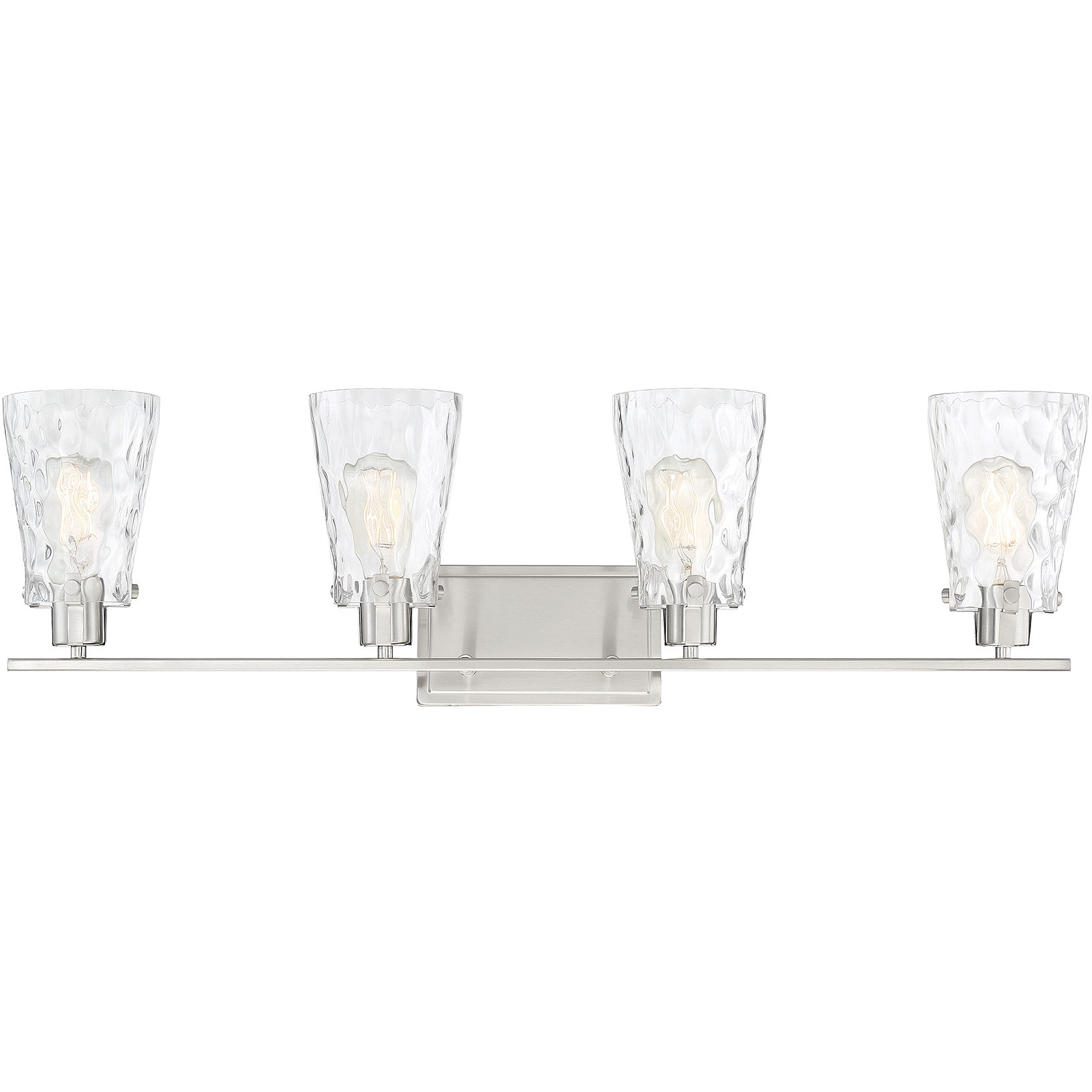 Vaughan 4 Light 32.5 inch Satin Nickel Bathroom Vanity Light Wall Light