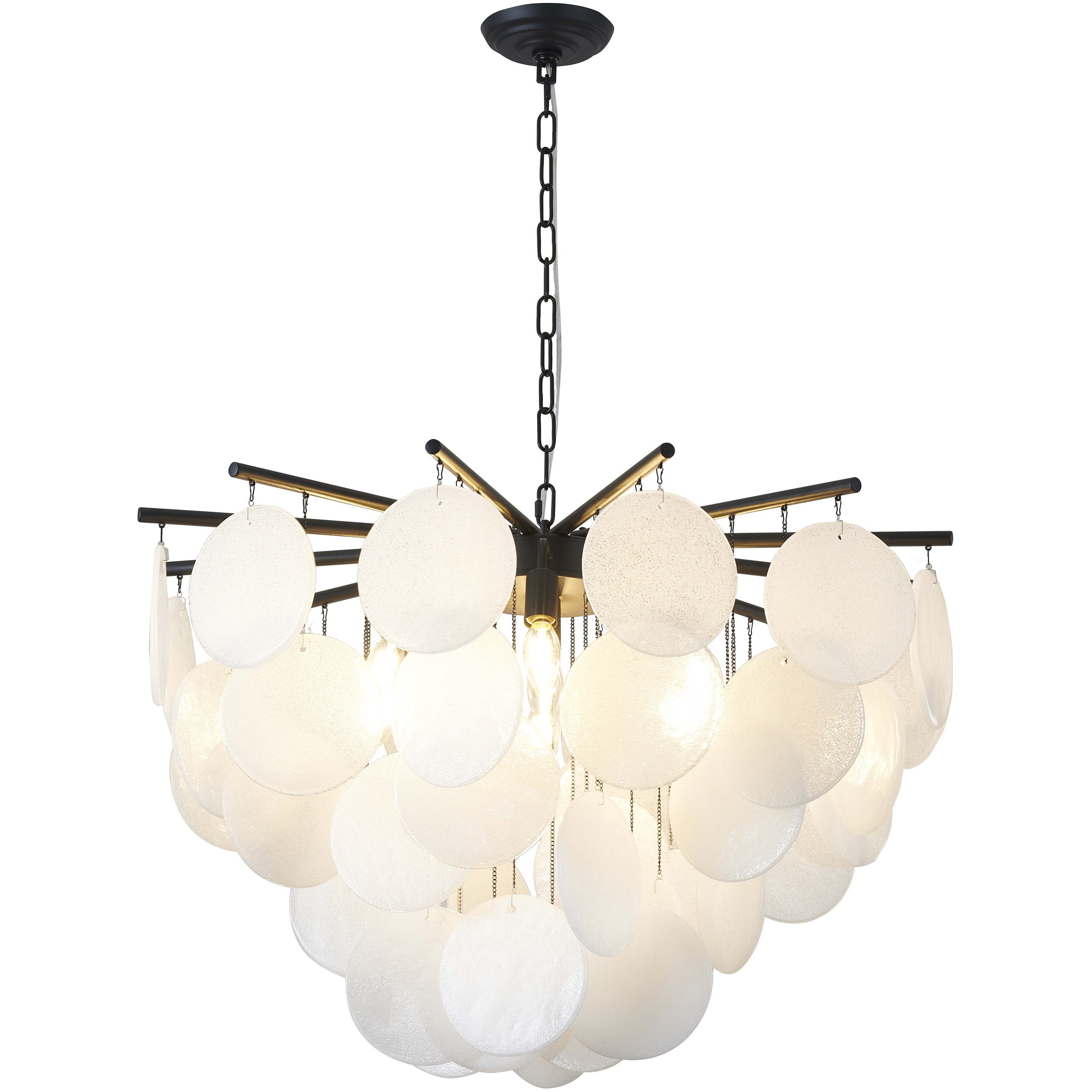 Canada LED 30 inch Satin Black Chandelier Ceiling Light