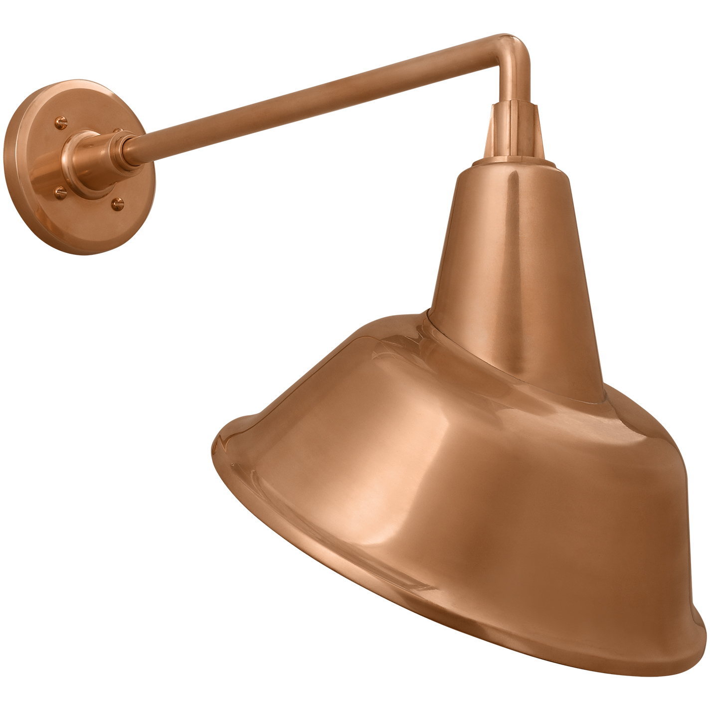 Thomas O'Brien Academy Barn Light LED 17.5 inch Soft Copper Mack Barn Light in 12.5" Soft Copper Tilted Bowers Shade