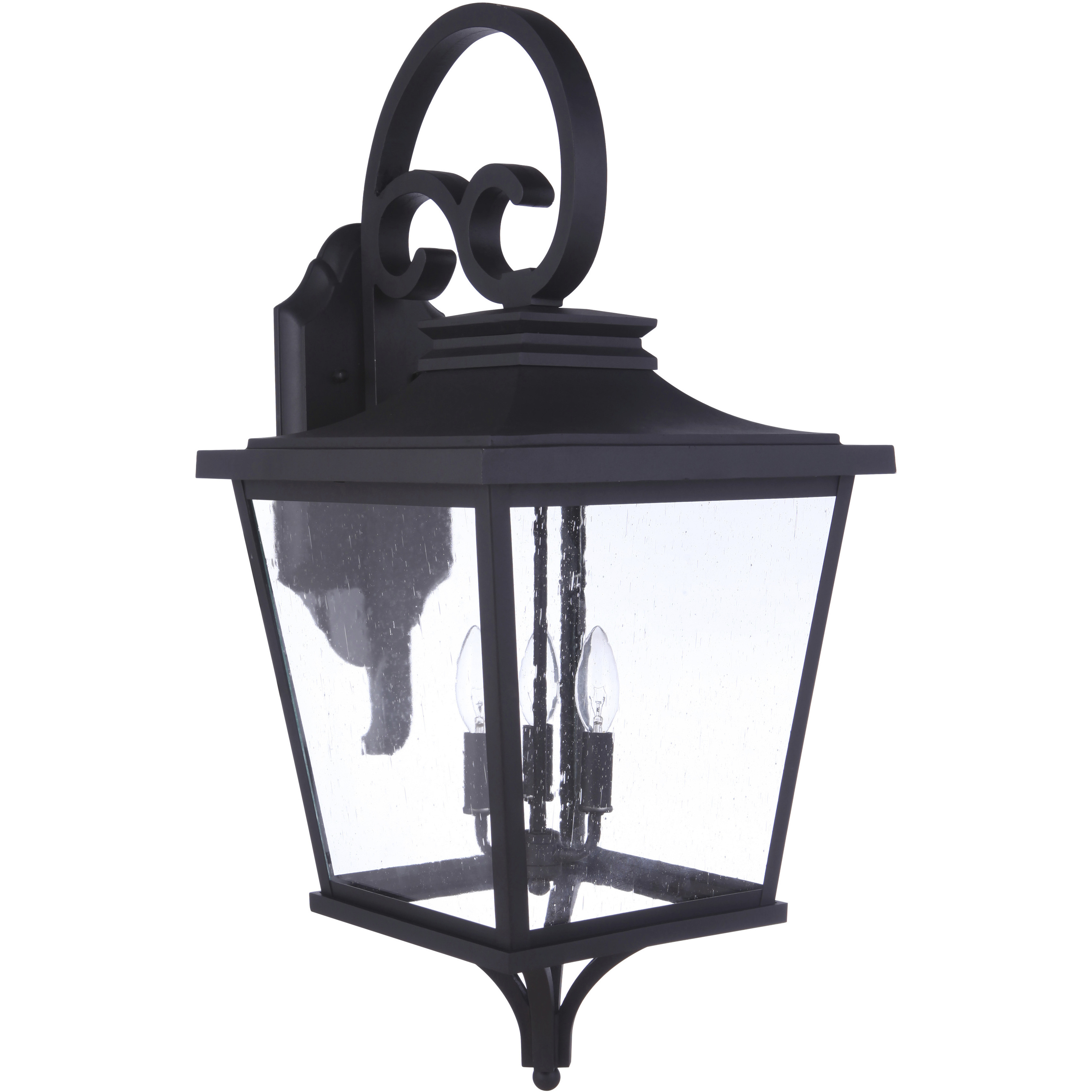 Tillman 3 Light 30.5 inch Textured Black Outdoor Wall Lantern