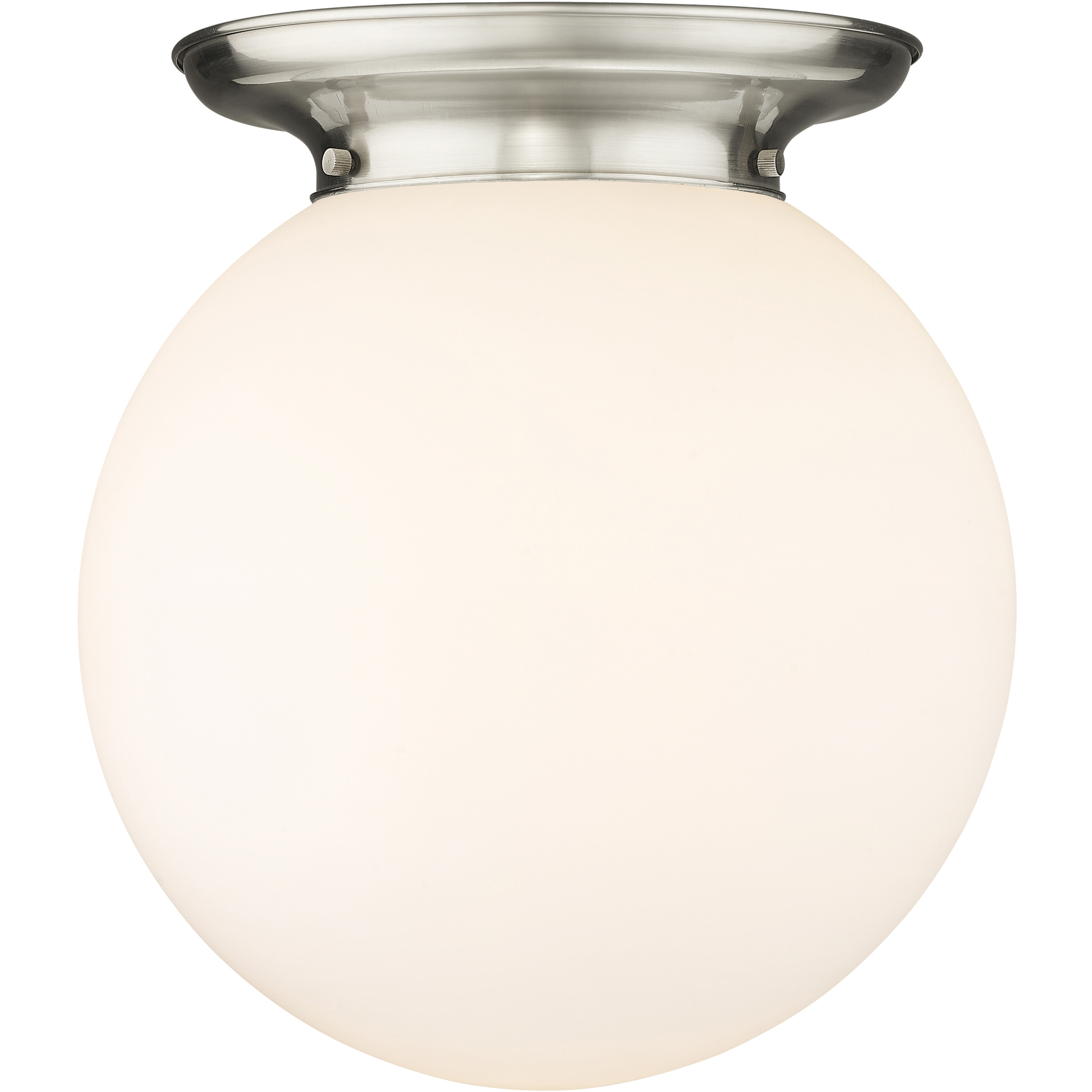 Beacon 1 Light 14 inch Satin Nickel Flush Mount Ceiling Light