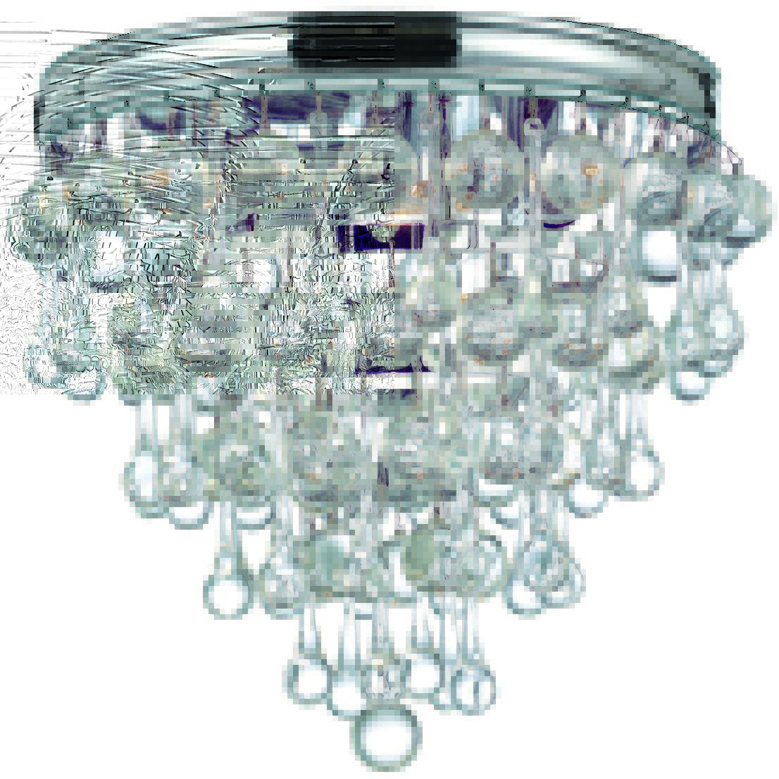 Calypso 3 Light 10.5 inch Polished Chrome Flush Ceiling Light