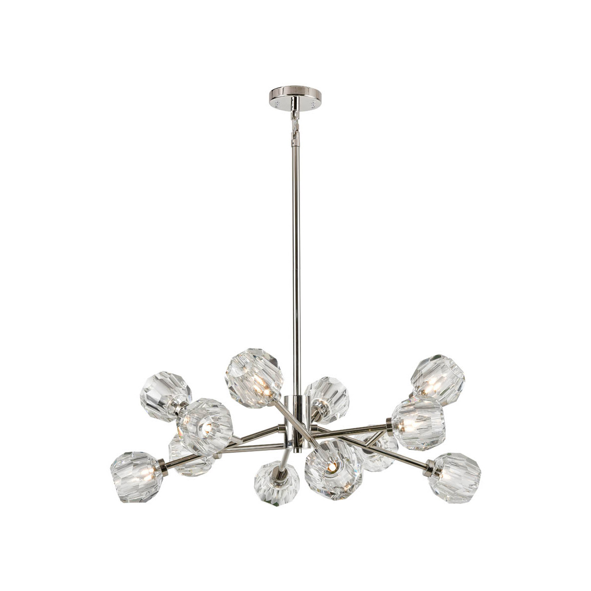 Parisian LED 35 inch Polished Nickel Chandelier Ceiling Light
