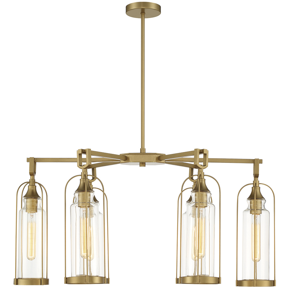 Yasmin 6 Light 19.5 inch Aged Gold Outdoor Chandelier in Silver