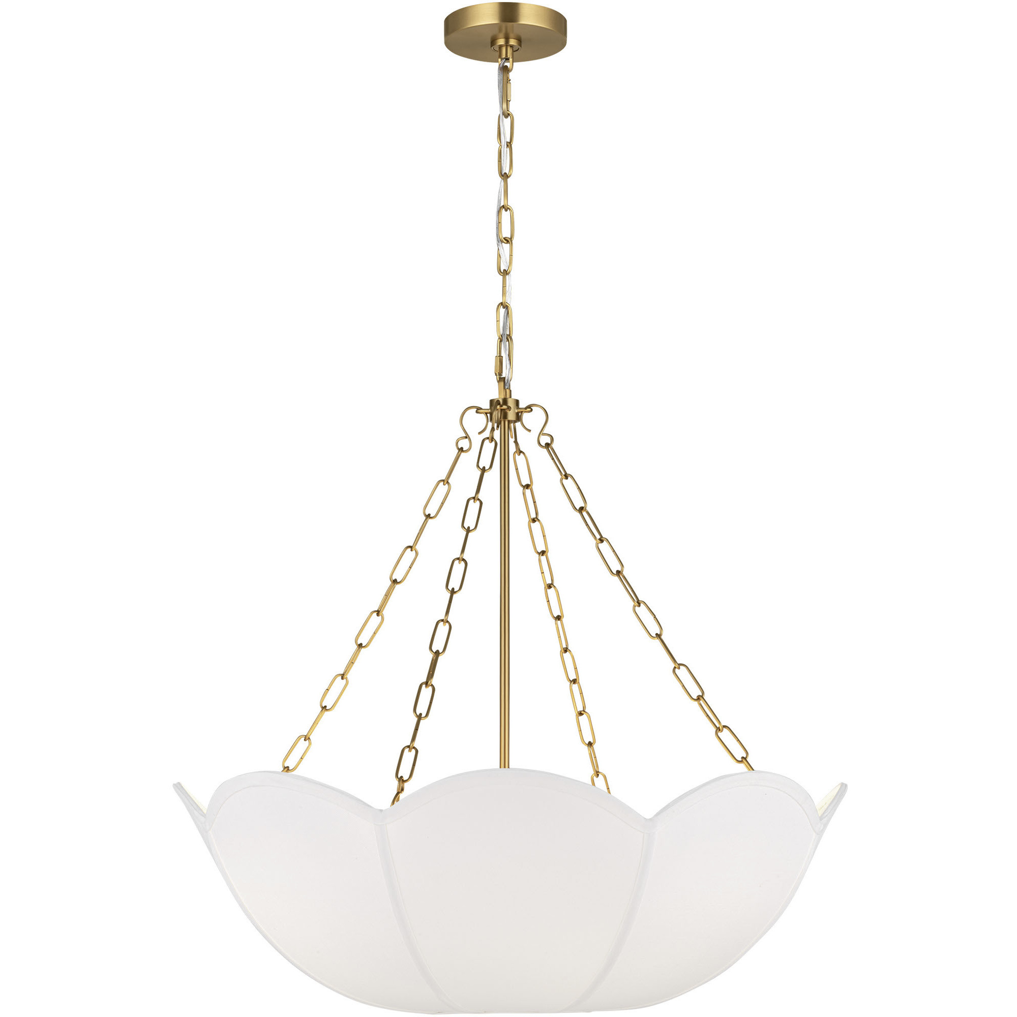 AH by Alexa Hampton Stassi 3 Light 24 inch Burnished Brass Chandelier Ceiling Light