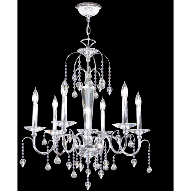 Medallion 6 Light 26 inch Silver Chandelier Ceiling Light