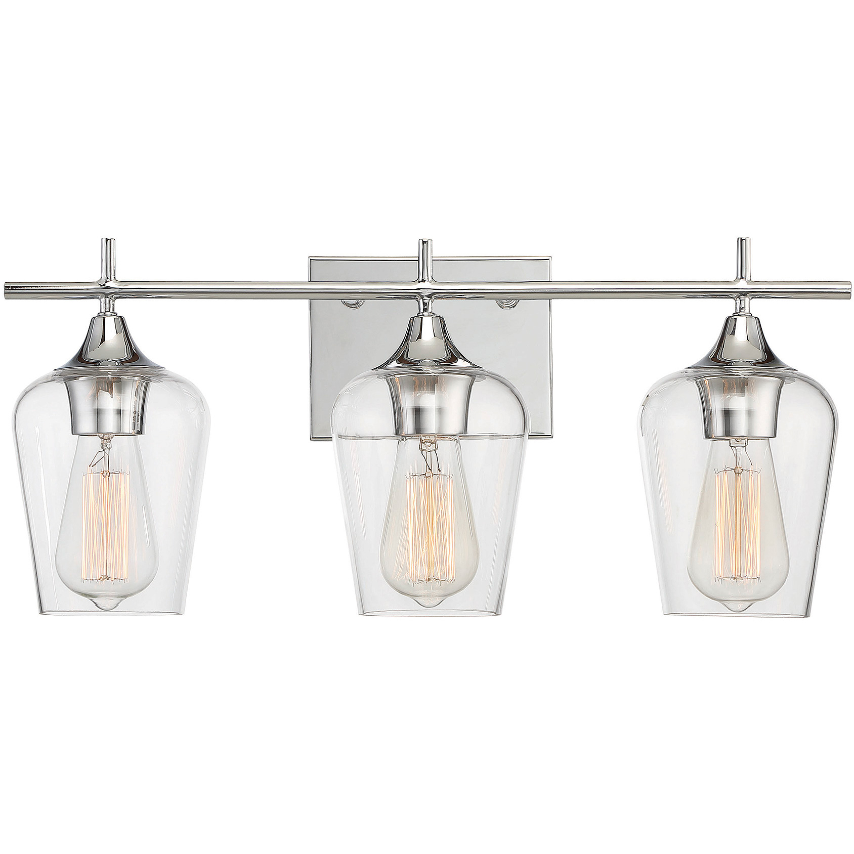 Octave 3 Light 21 inch Polished Chrome Bathroom Vanity Light Wall Light, Essentials