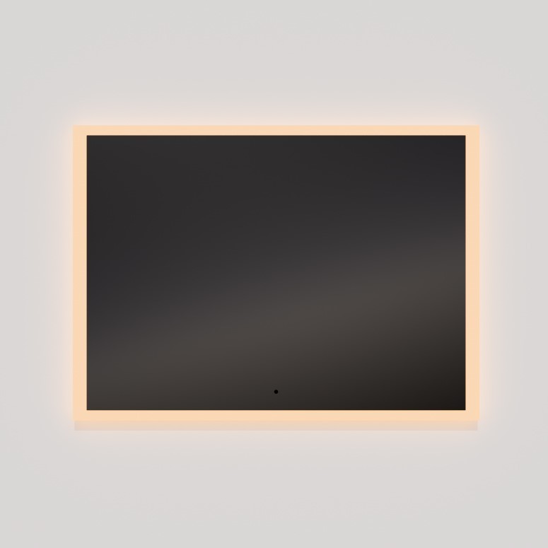 Starlight 48 X 36 inch Black LED Lighted Mirror, Vanita by Oxygen