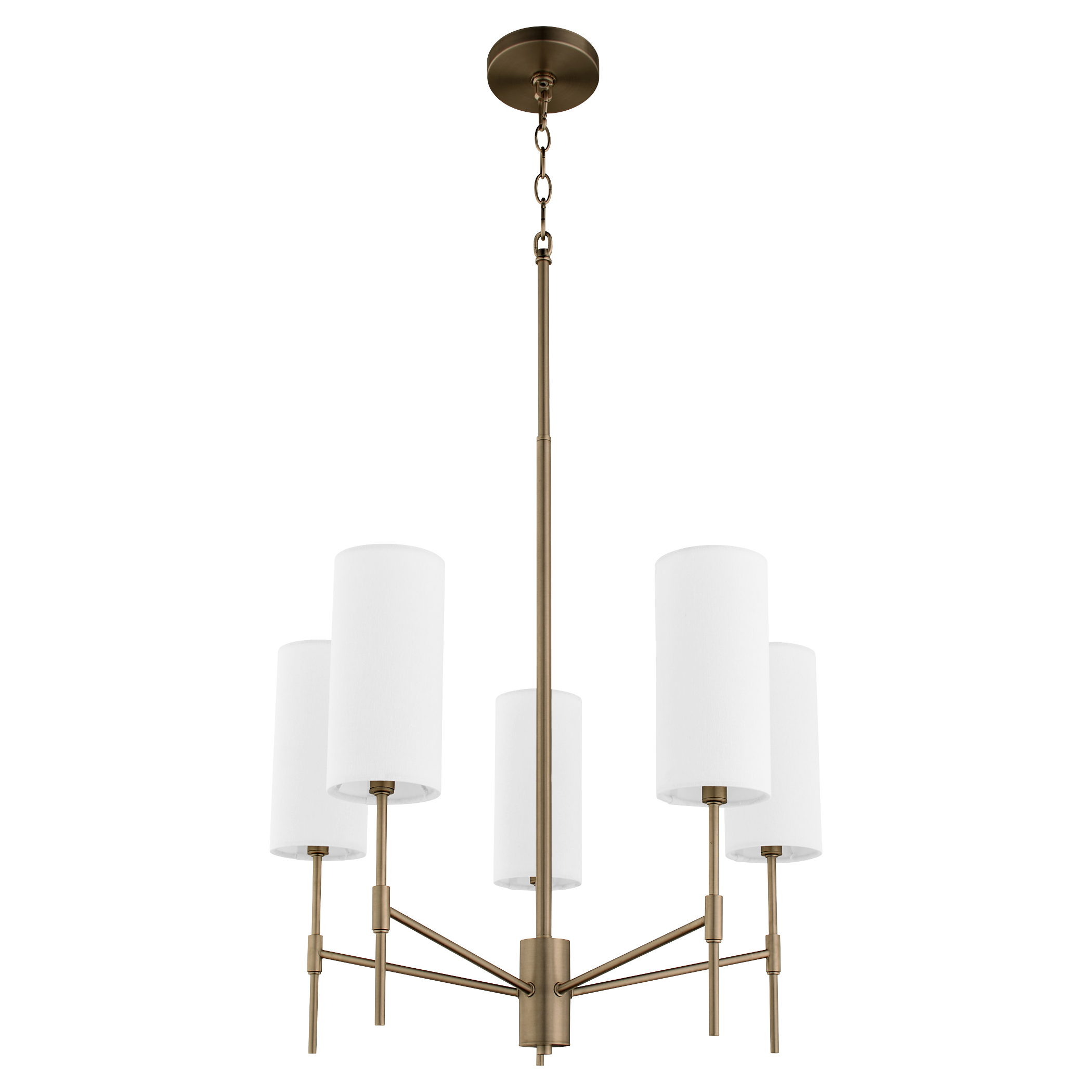 Hamilton 5 Light 23.5 inch Dark Brass Chandelier Ceiling Light