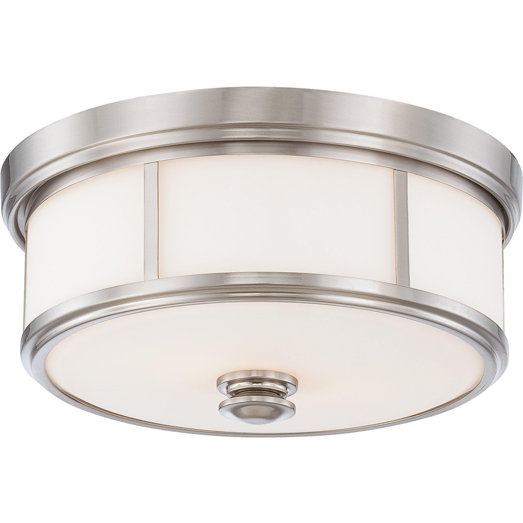 ML 3 Light 16 inch Brushed Nickel Flush Mount Ceiling Light
