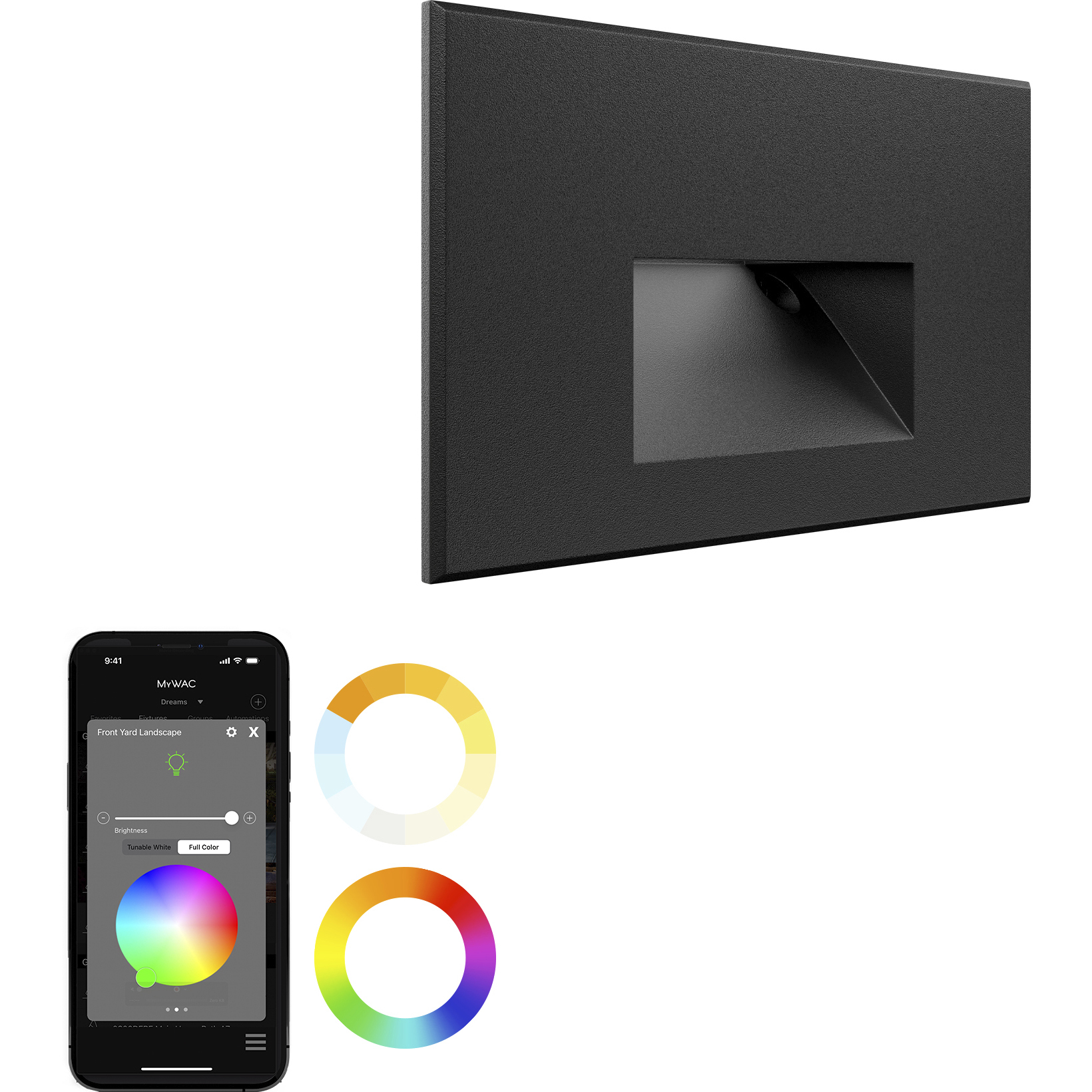 Colorscaping LED 2.25 inch Black ADA Step and Wall Light, Colorscaping