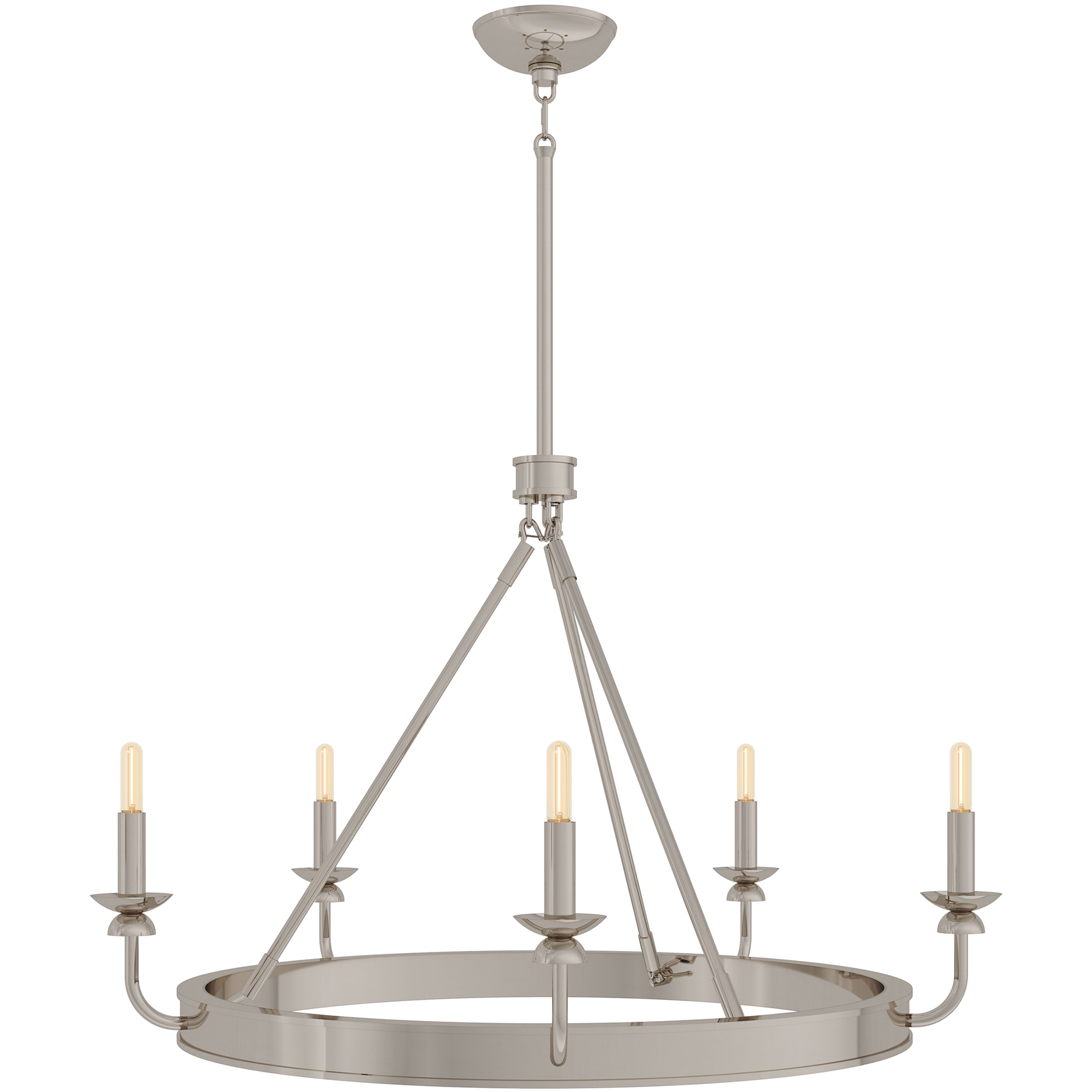 William 9 Light 34.5 inch Polished Nickel Chandelier Ceiling Light