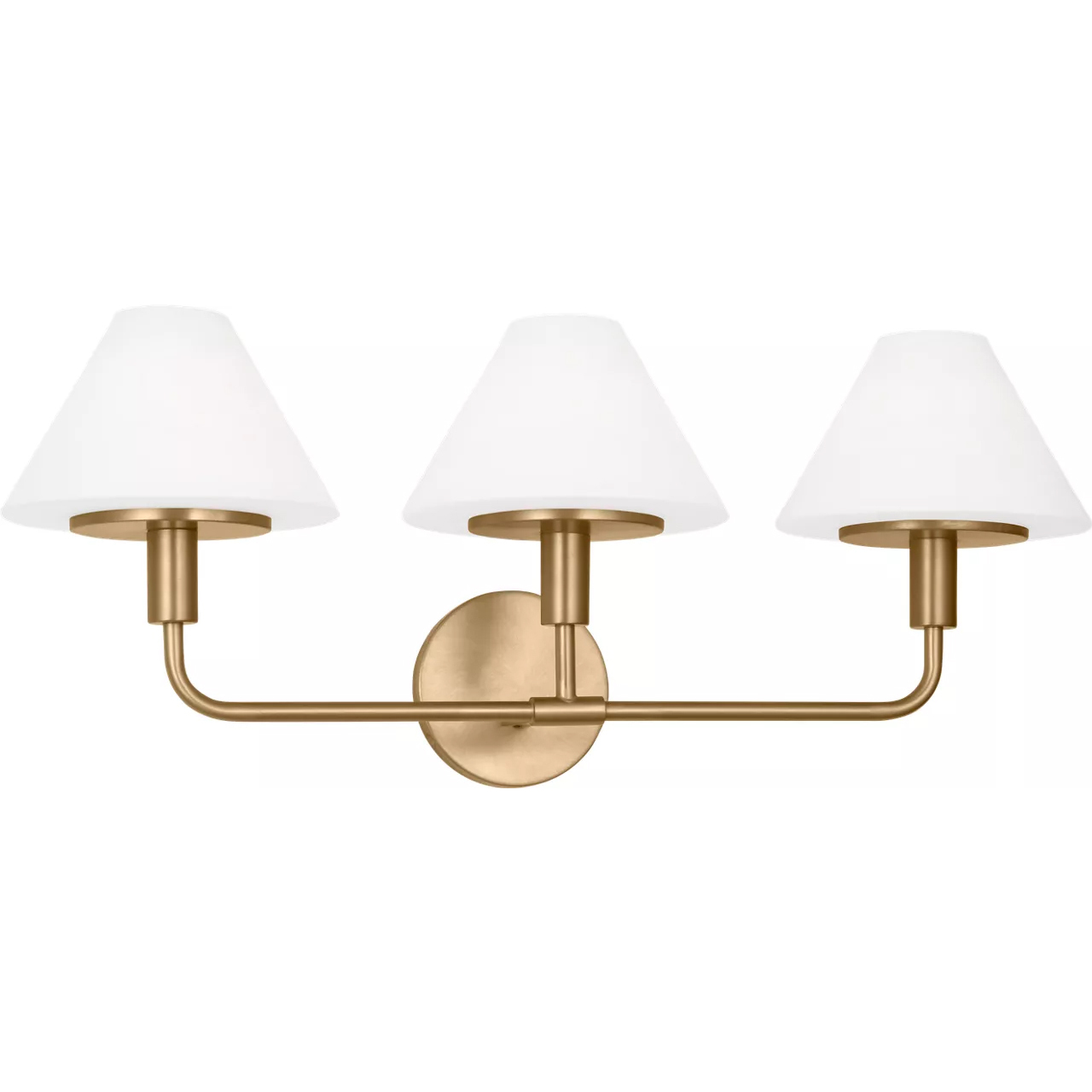 Mendota 3 Light 27 inch Satin Brass Sconce Wall Light, Large