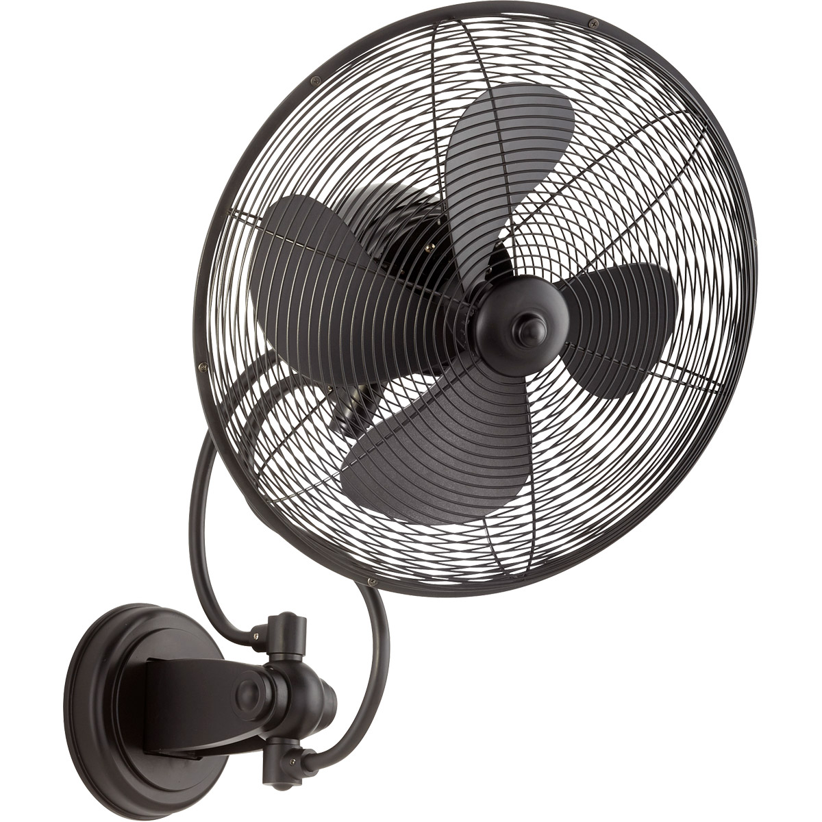 Piazza 22.25 inch Noir Outdoor Wall Fan