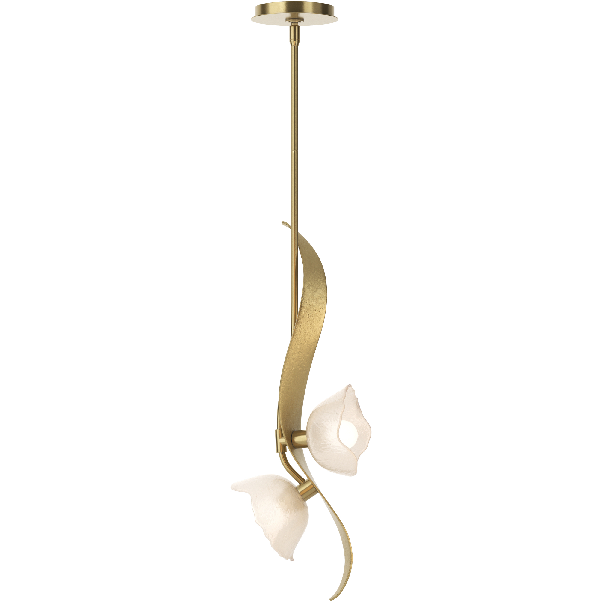 Mika 2 Light 9.7 inch Modern Brass Pendant Ceiling Light