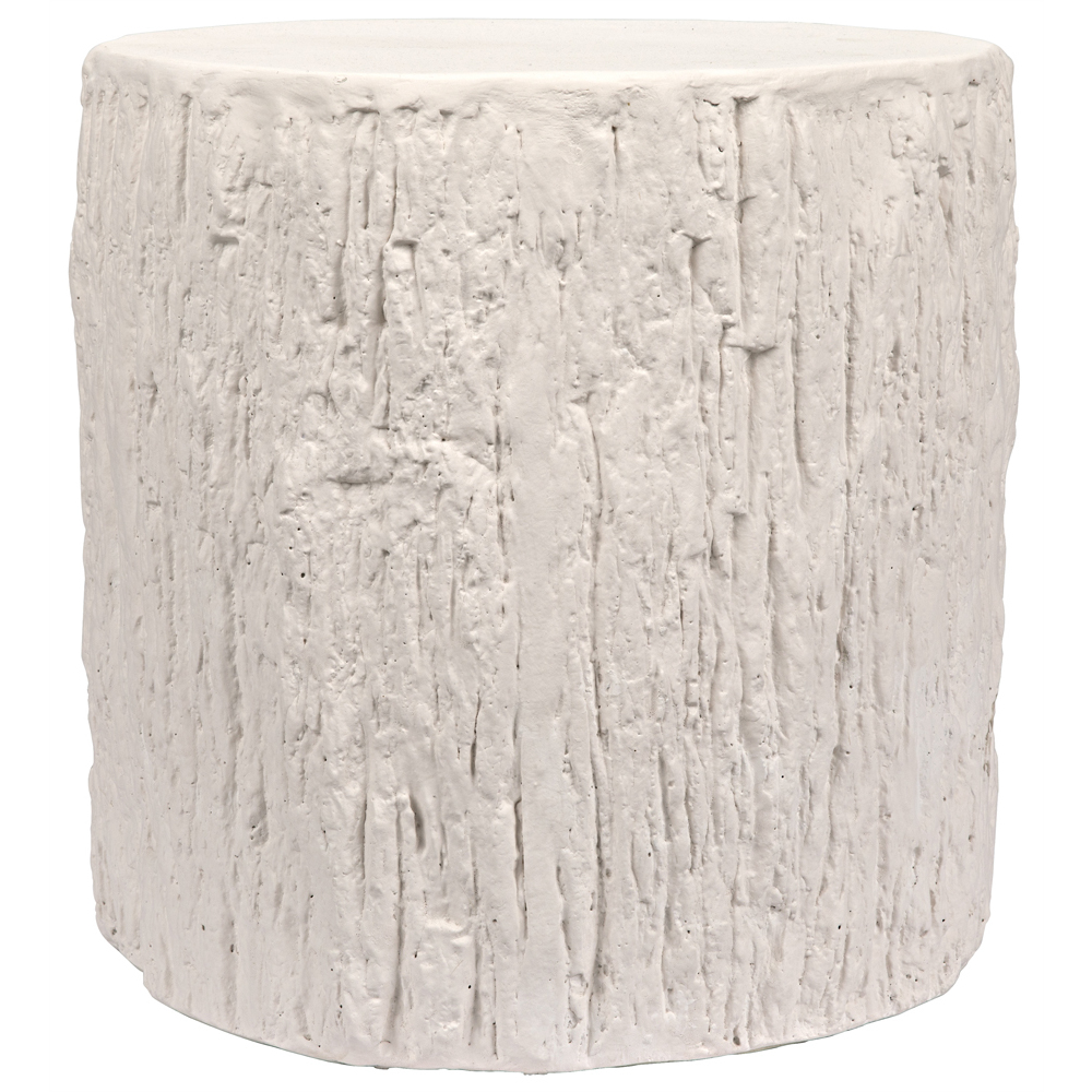 Trunk 17 X 17 inch White Fiber Cement Side Table